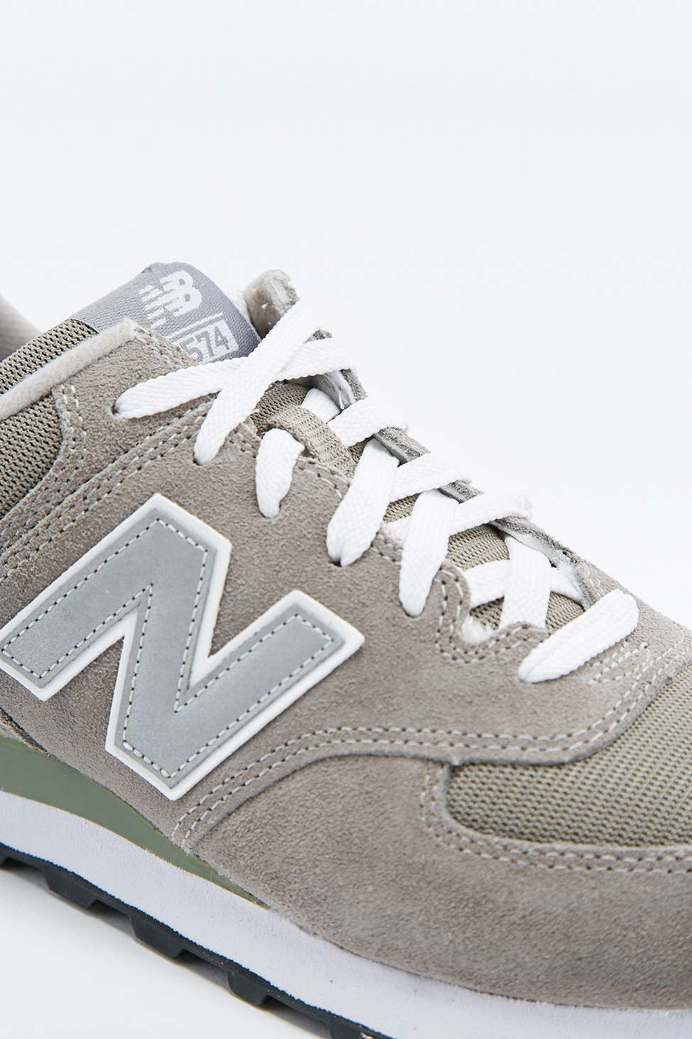 new balance 574 classic grey suede trainers