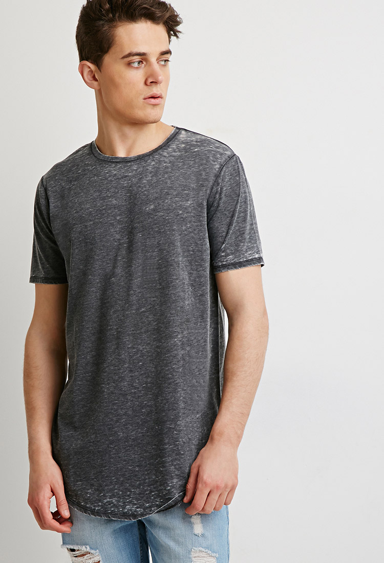 gray burnout tee