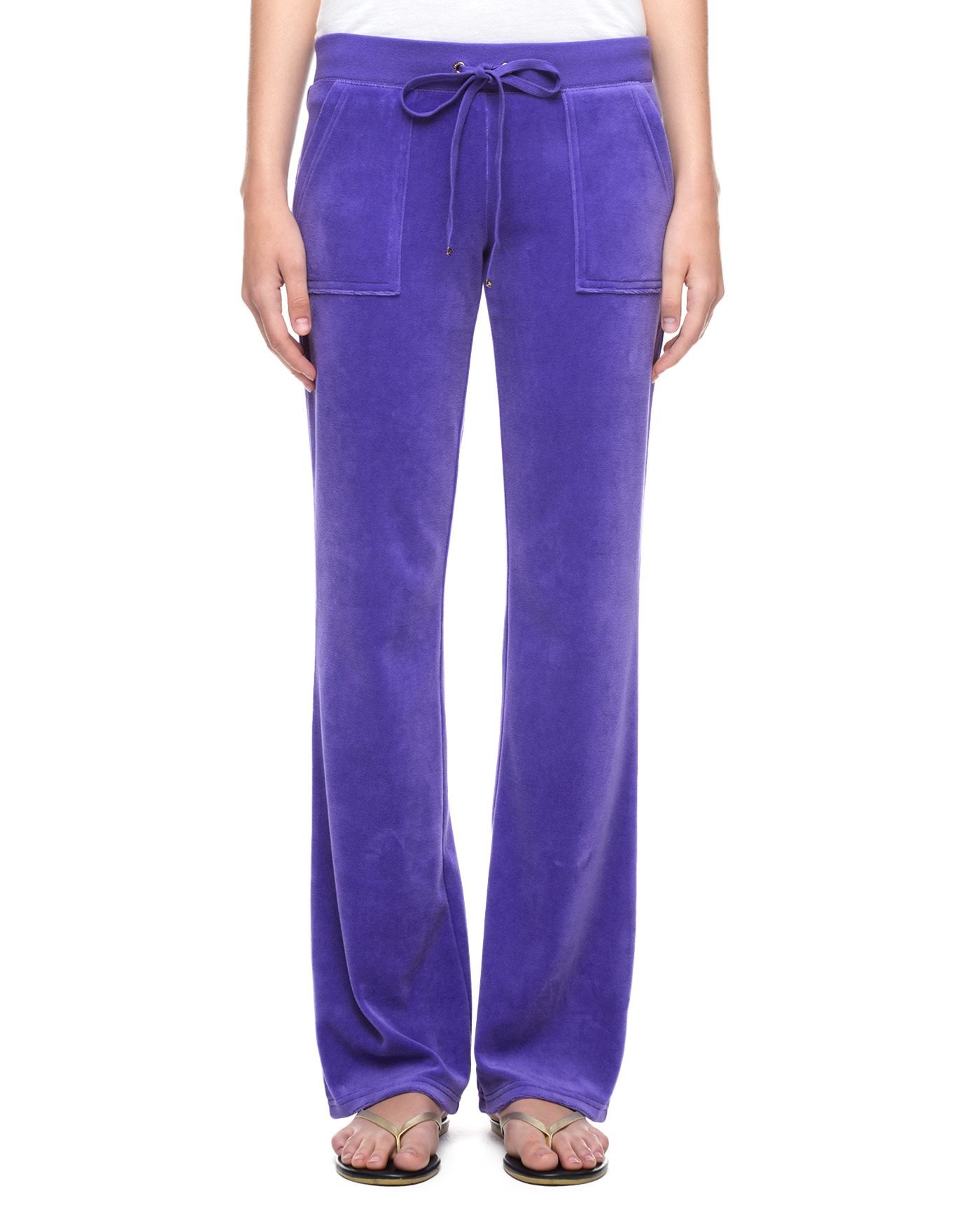 Juicy couture Bling Bootcut Velour Pant in Purple (PURPLE VELVET) | Lyst