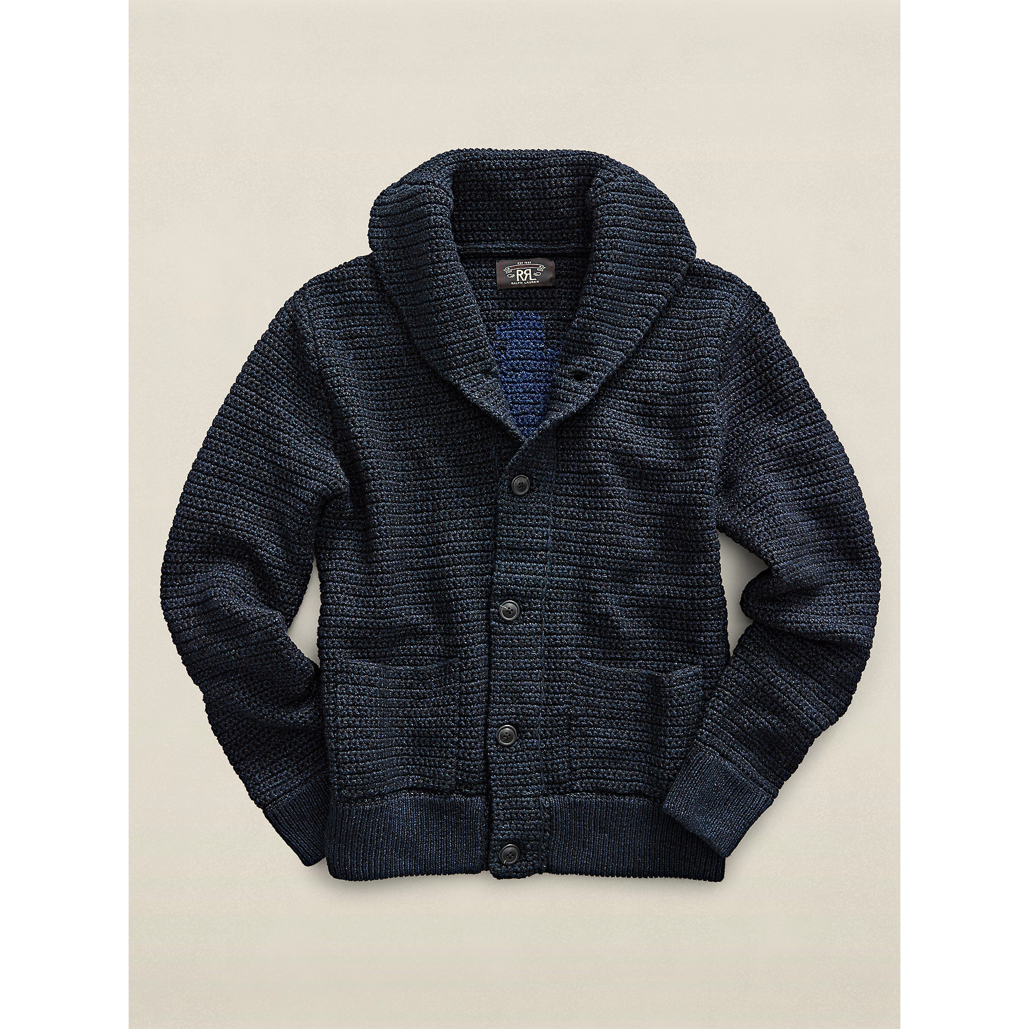 rrl hand knit cardigan