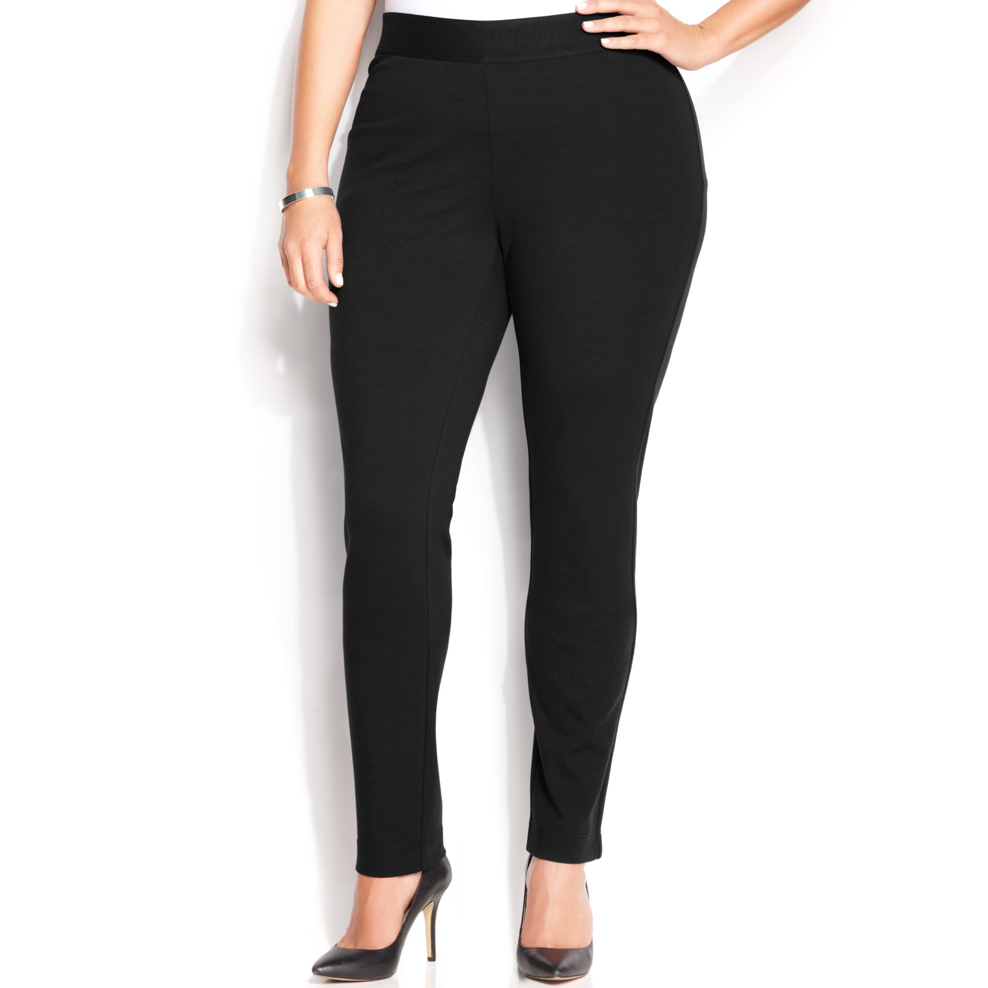 Inc International Concepts Plus Size Pull-On Skinny Ponte Pants in ...