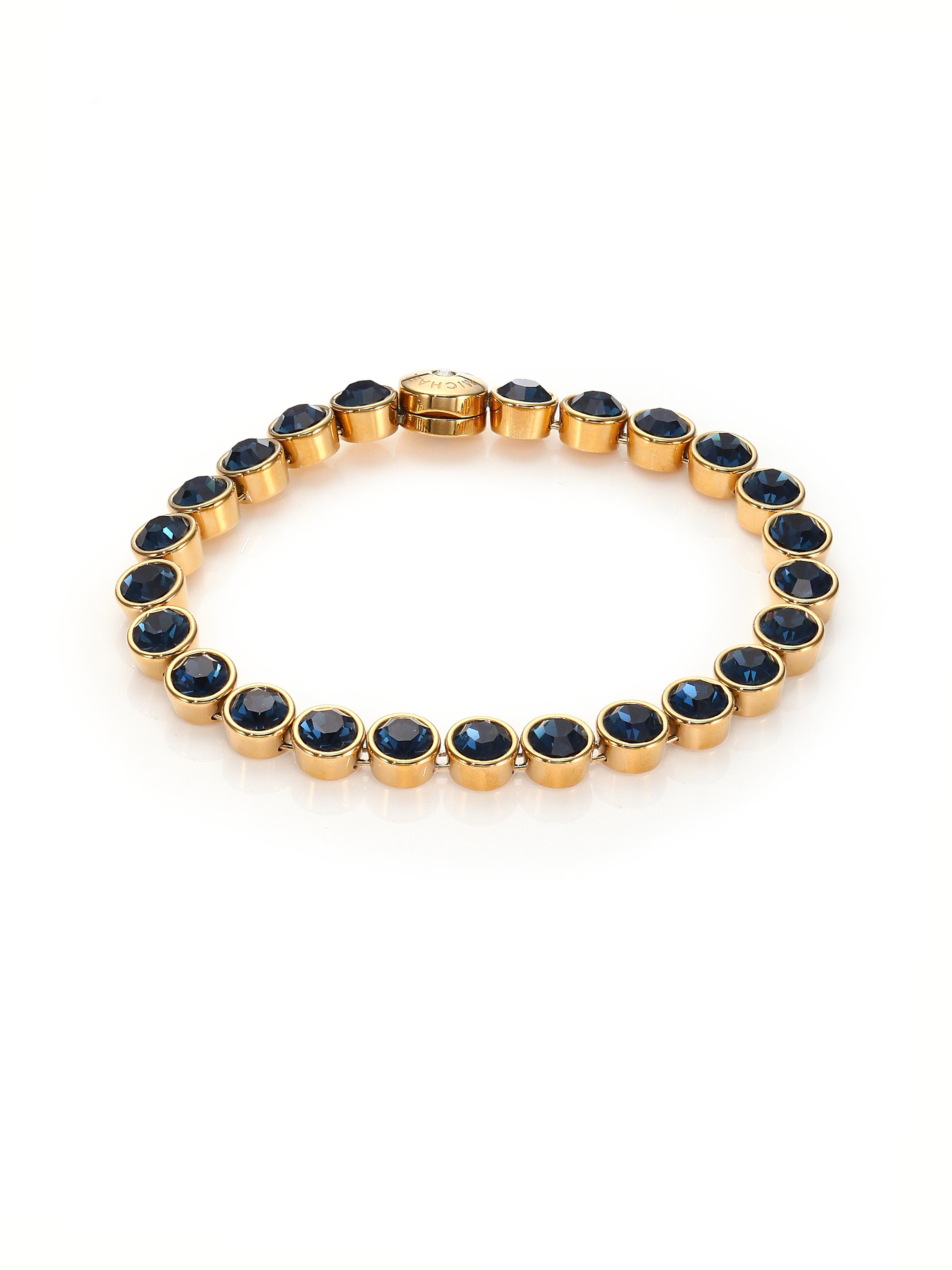 Michael kors Park Avenue Glam Jeweled Tennis Bracelet/navy in Metallic ...