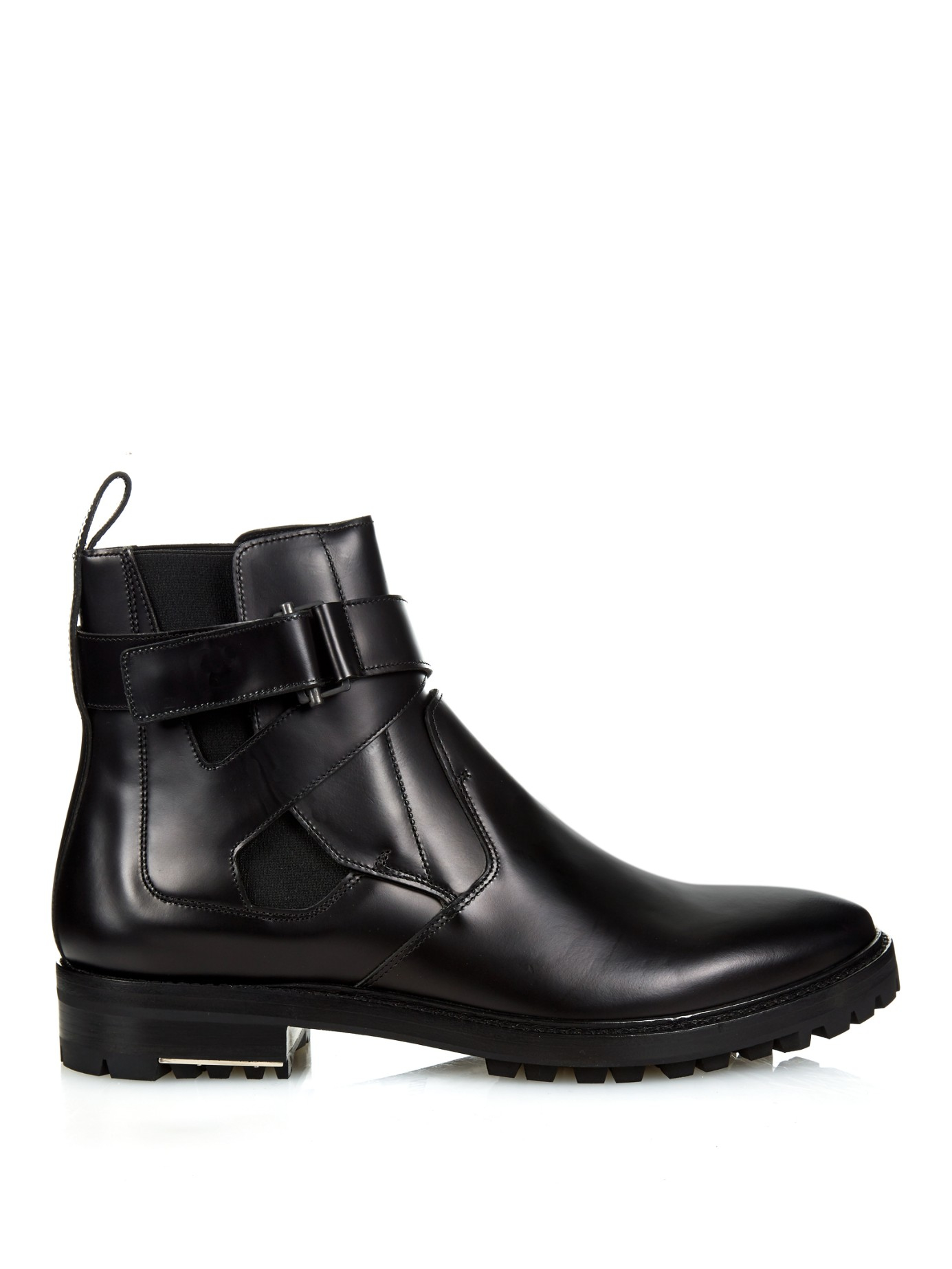 mens chelsea boots with strap