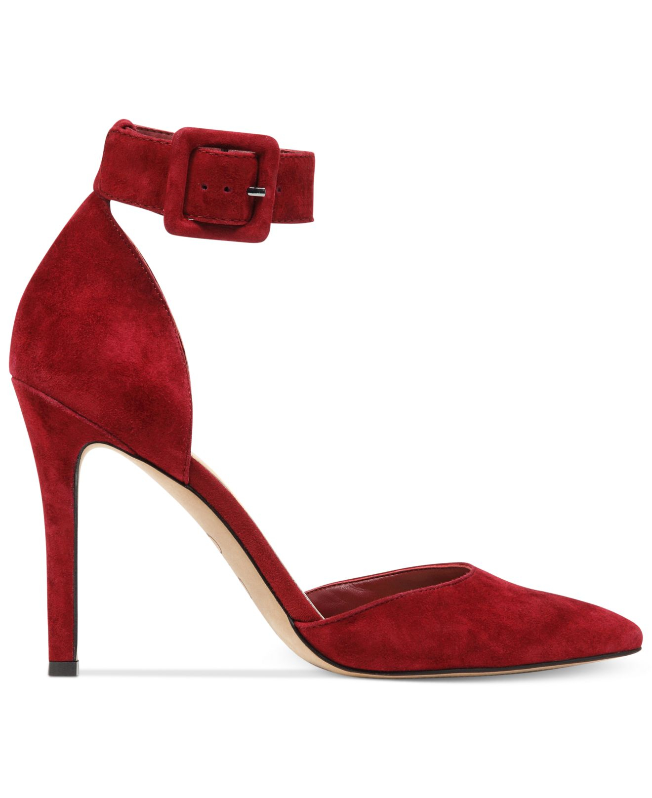 jessica simpson red suede pumps