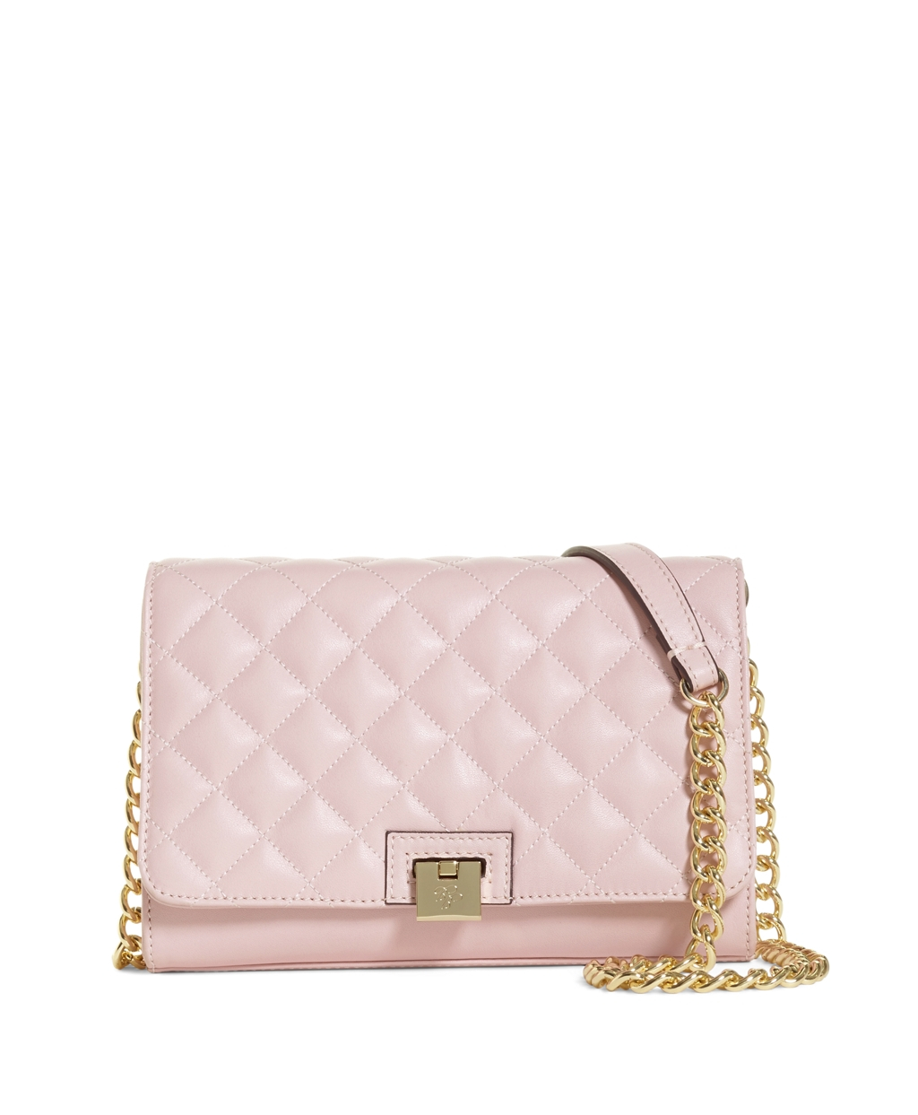 ... Brothers Quilted Leather Small Shoulder Bag in Pink (Light Pink