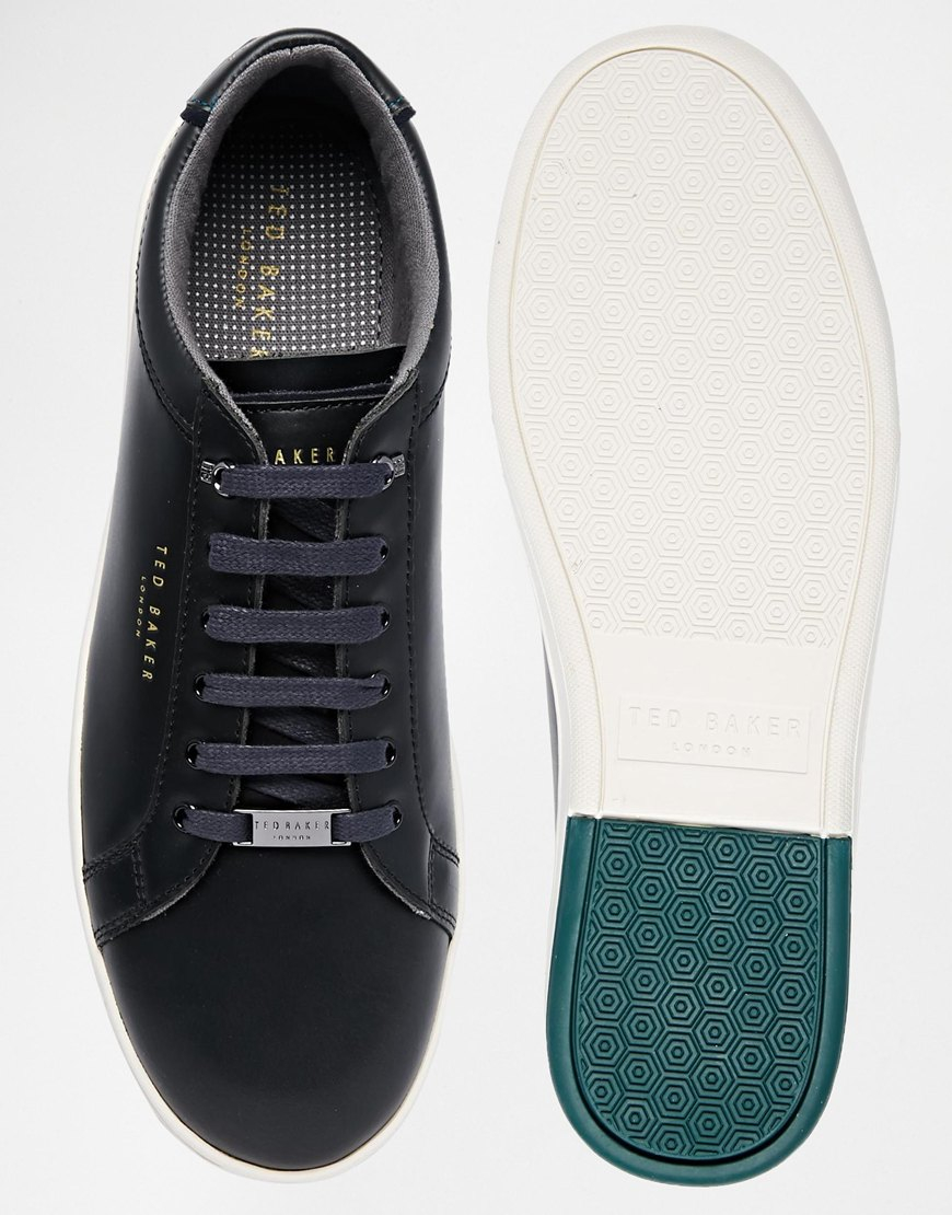 ted baker black leather trainers
