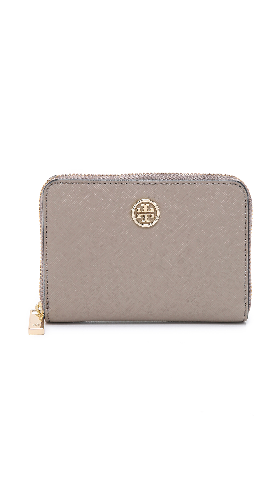 Tory Burch Robinson Zip Coin Case in Gray | Lyst