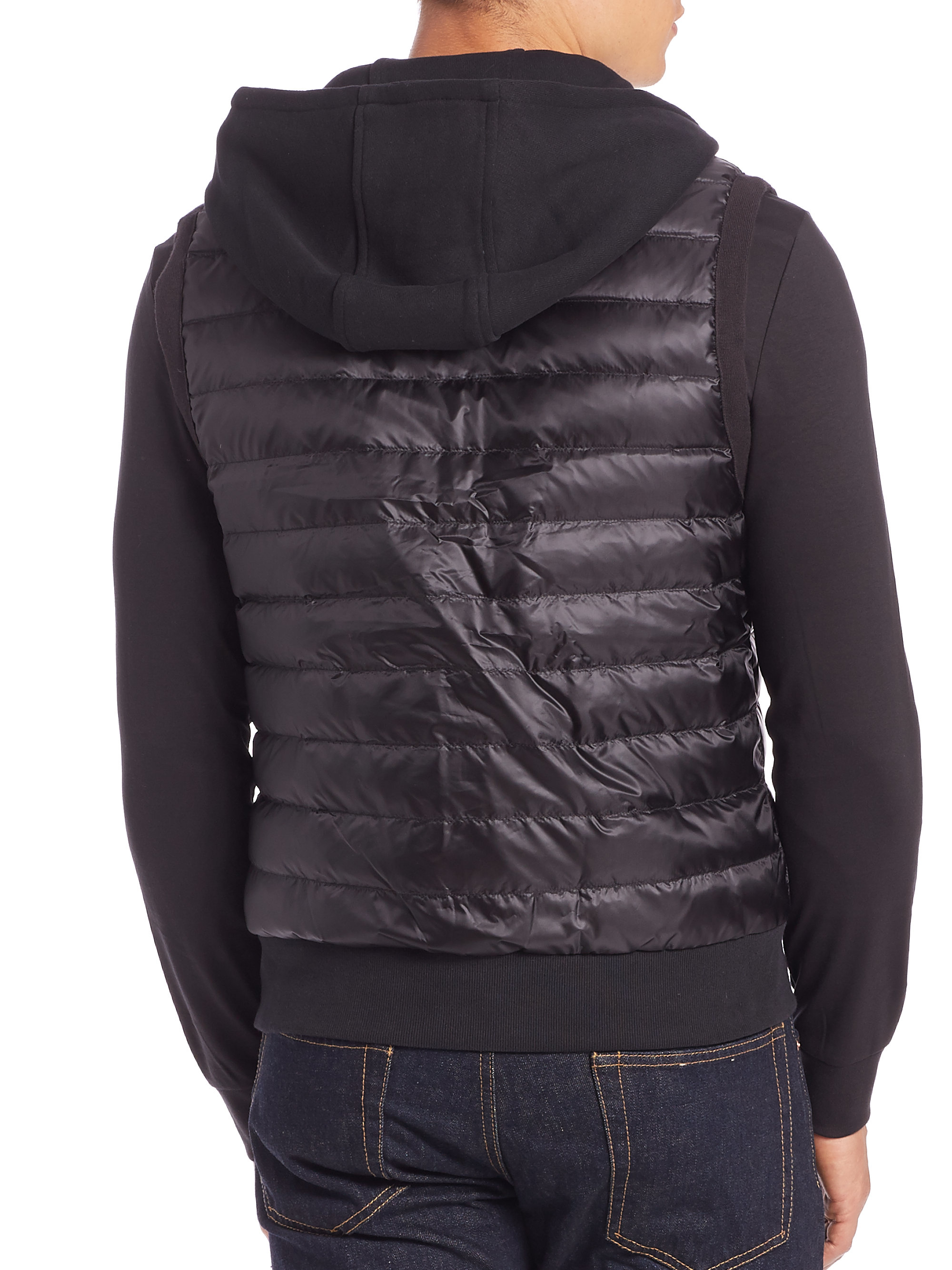 polo puffer vest with hood