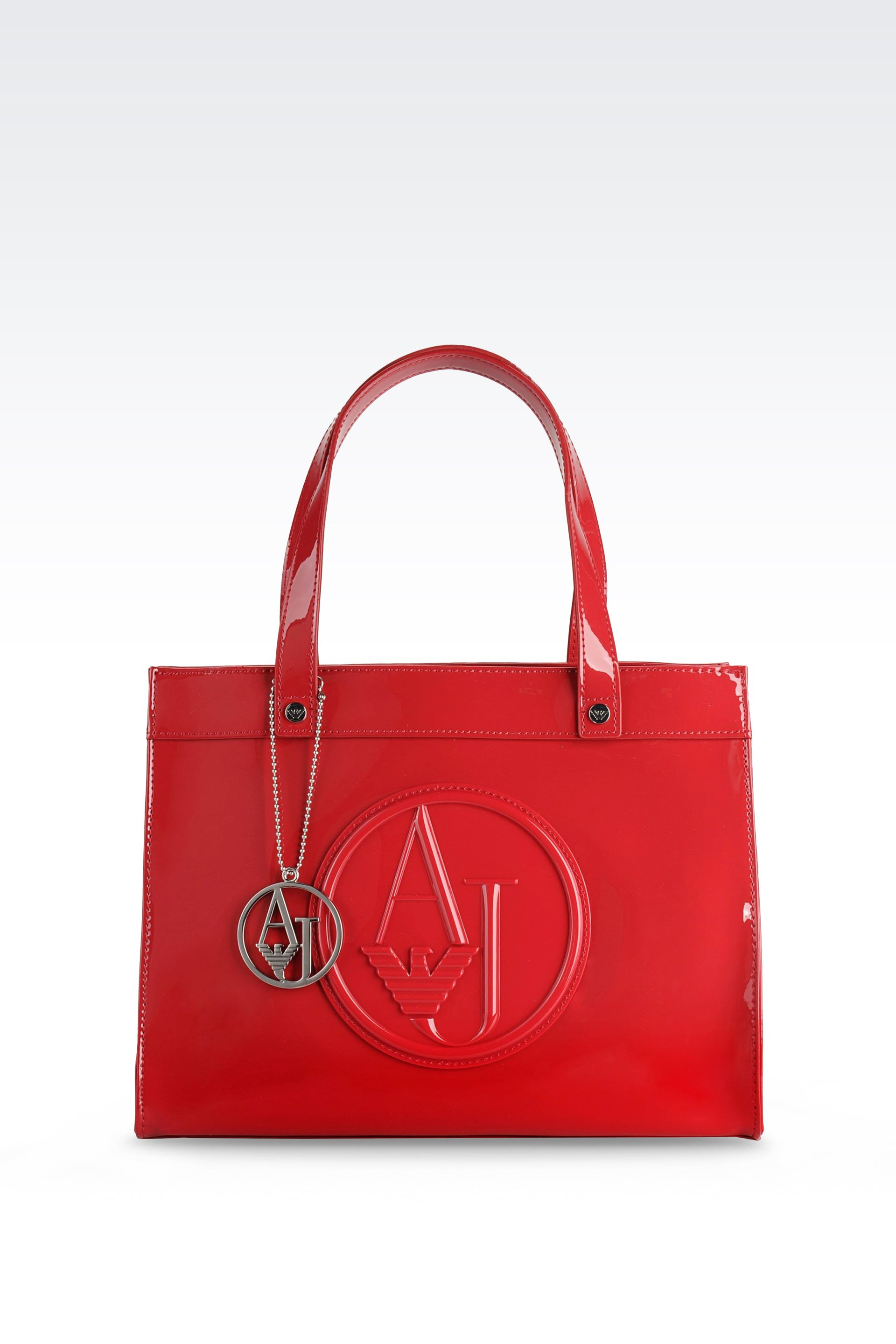 Armani Jeans Trimmed Tote Bag In Red | islamiyyat.com