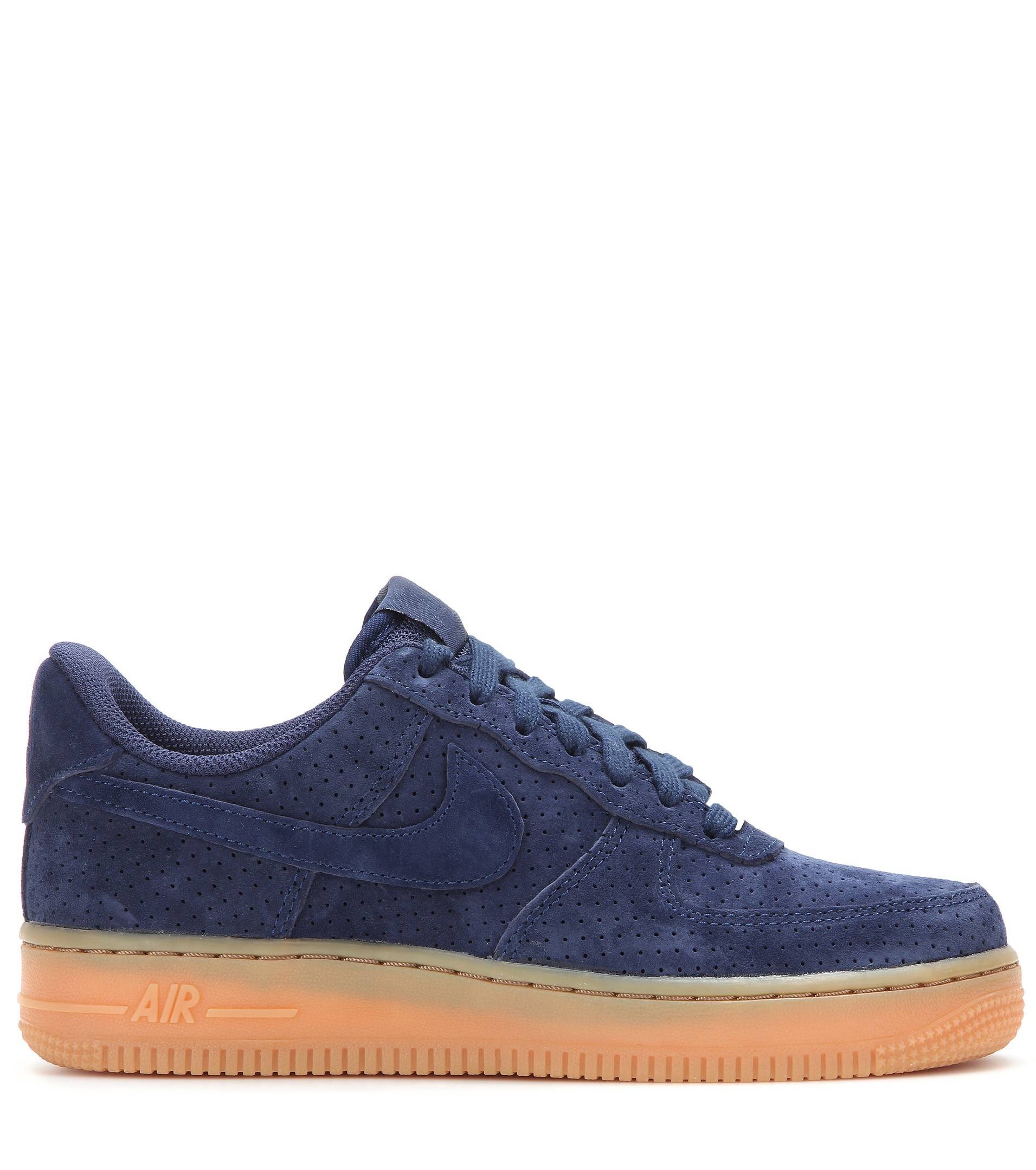 nike air force 1 upstep premium trainers in blue suede