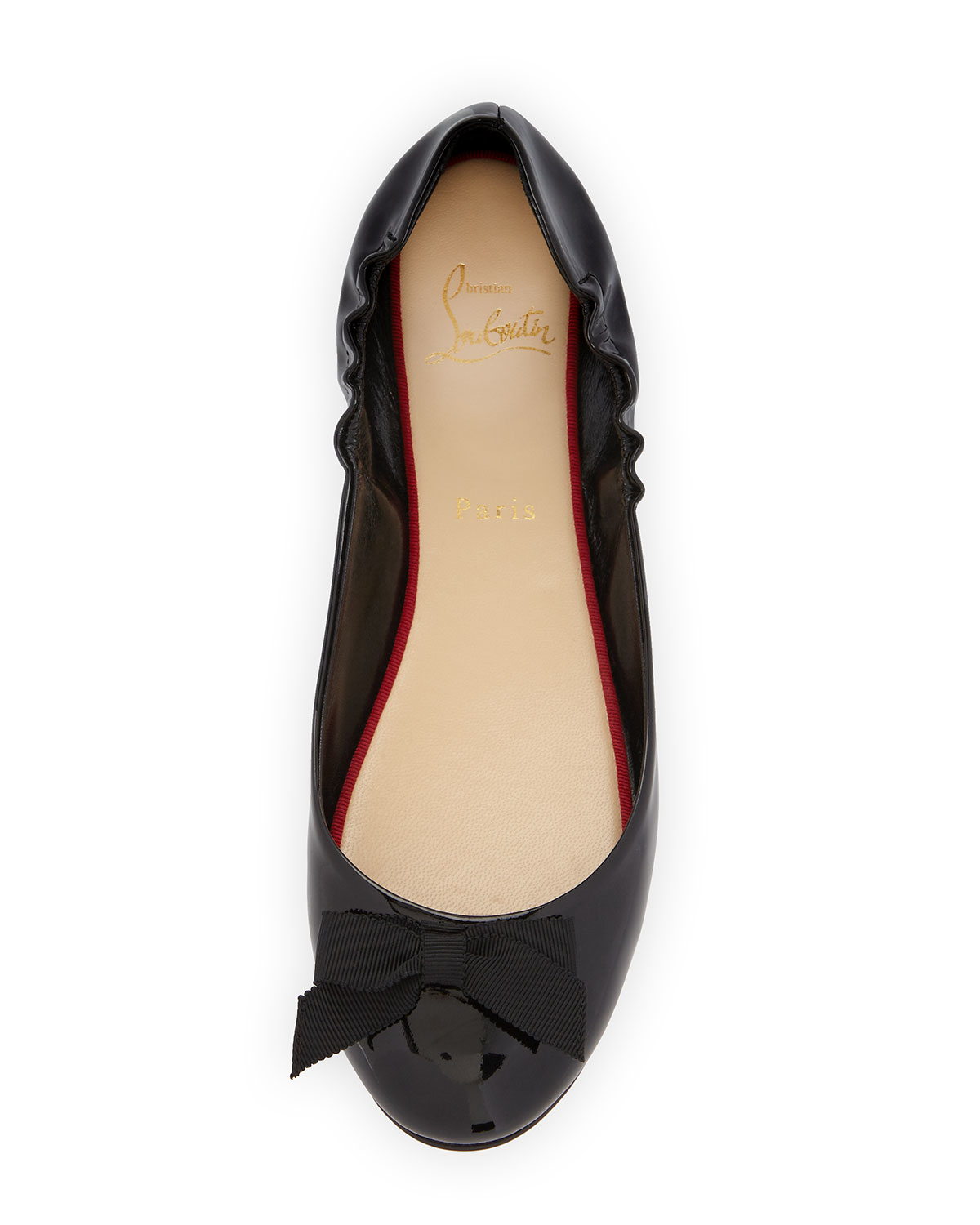 cheap louboutin shoes replica - christian louboutin patent leather bow ballet flats - Obsidian ...