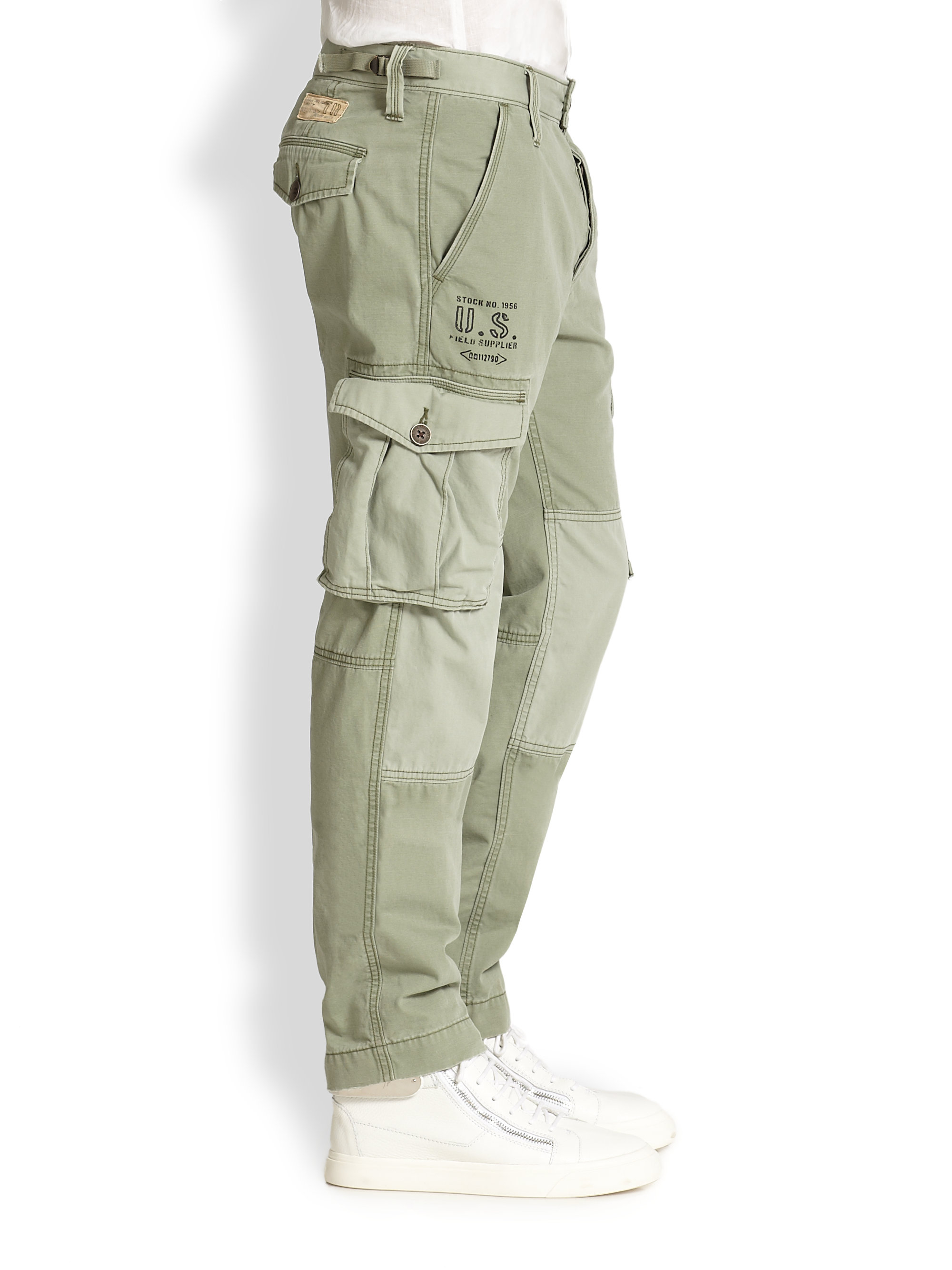 true religion green cargo pants