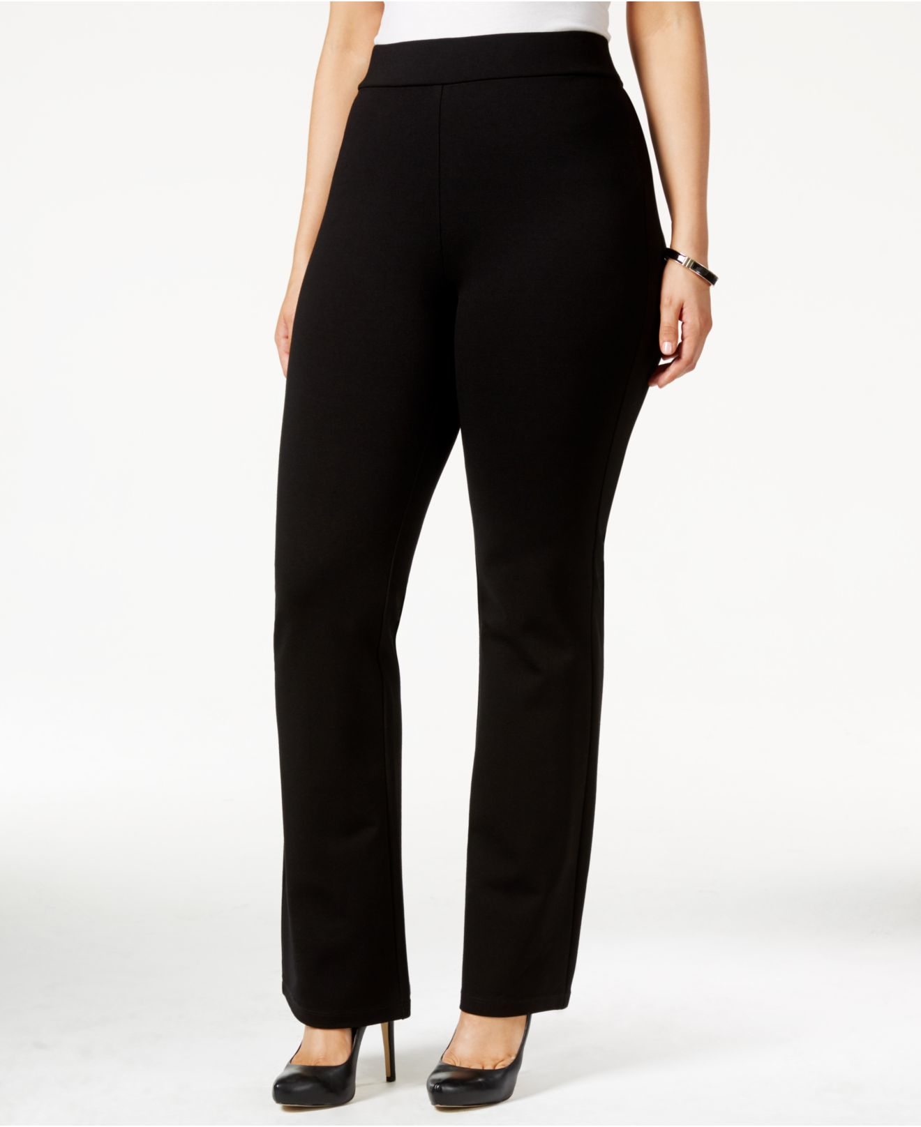 NYDJ Plus Size Belinda Pull-on Bootcut Pants in Black - Lyst