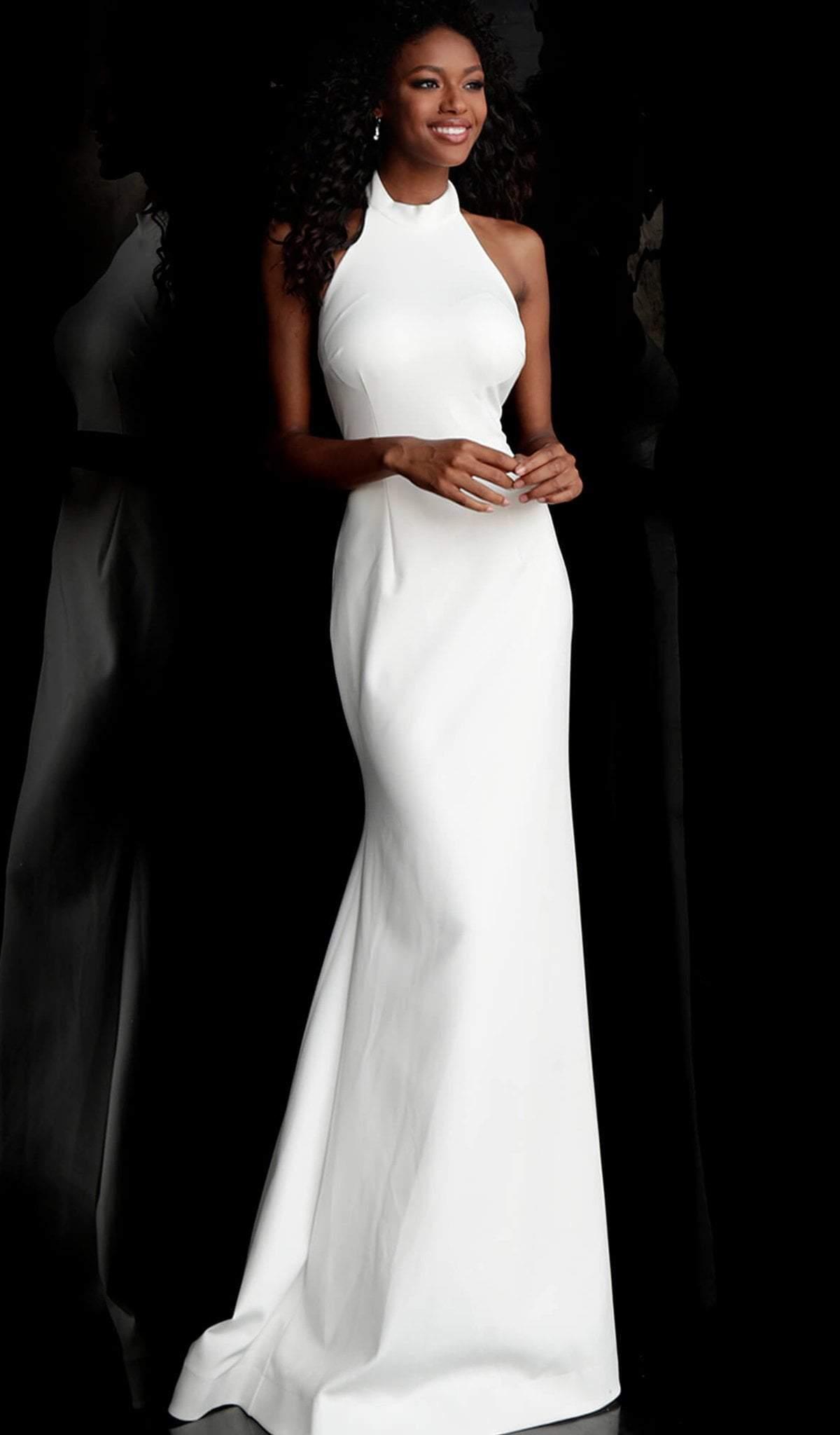 Jovani Sleeveless High Halter Trumpet 