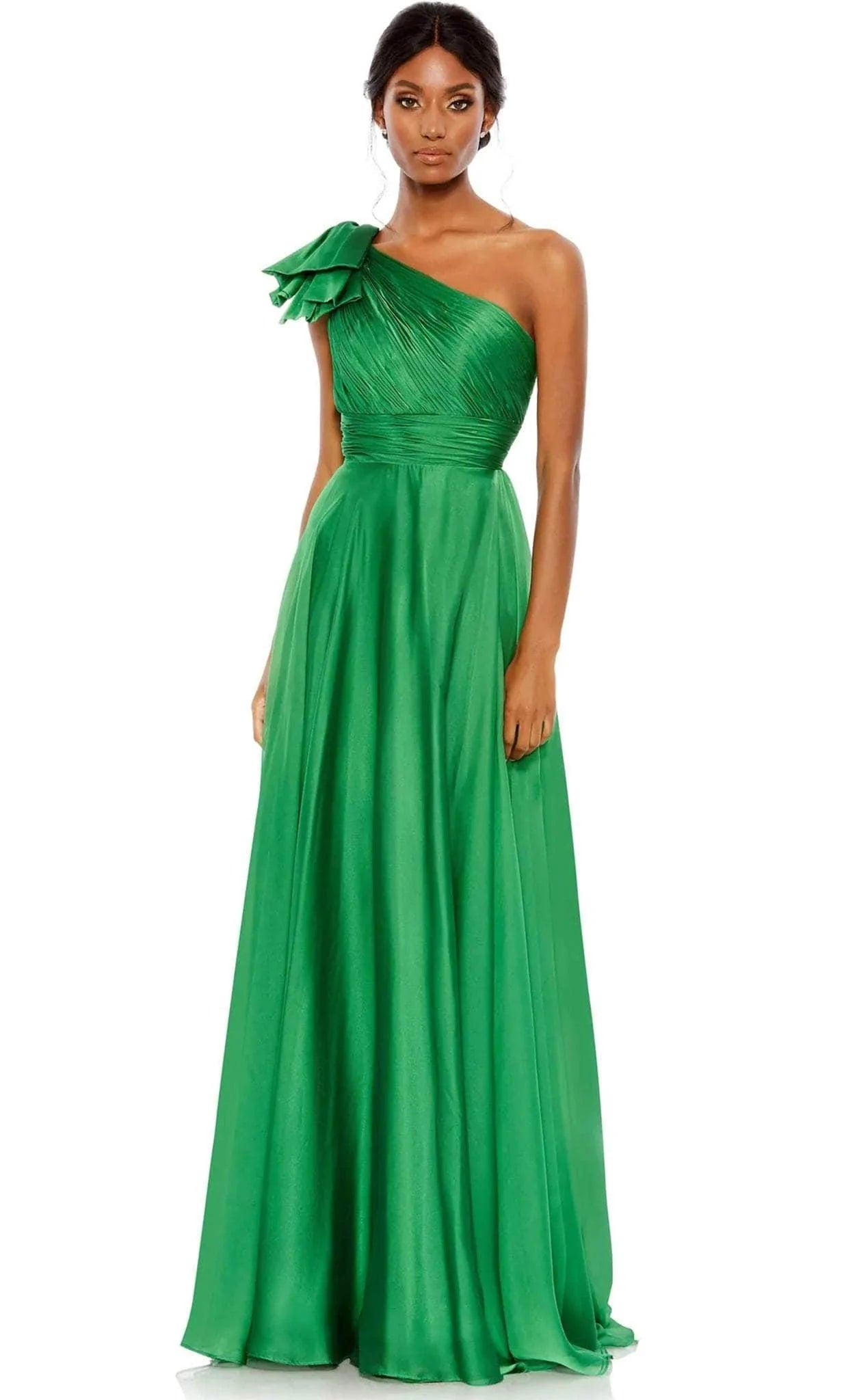 Mac Duggal One Sleeve Gown in Green | Lyst