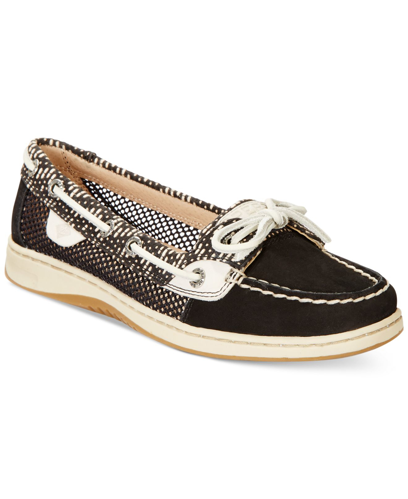 womens black sperry shoes