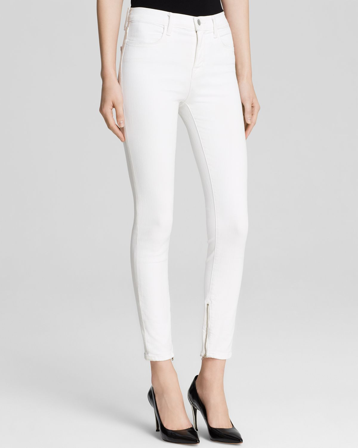 j brand white skinny jeans