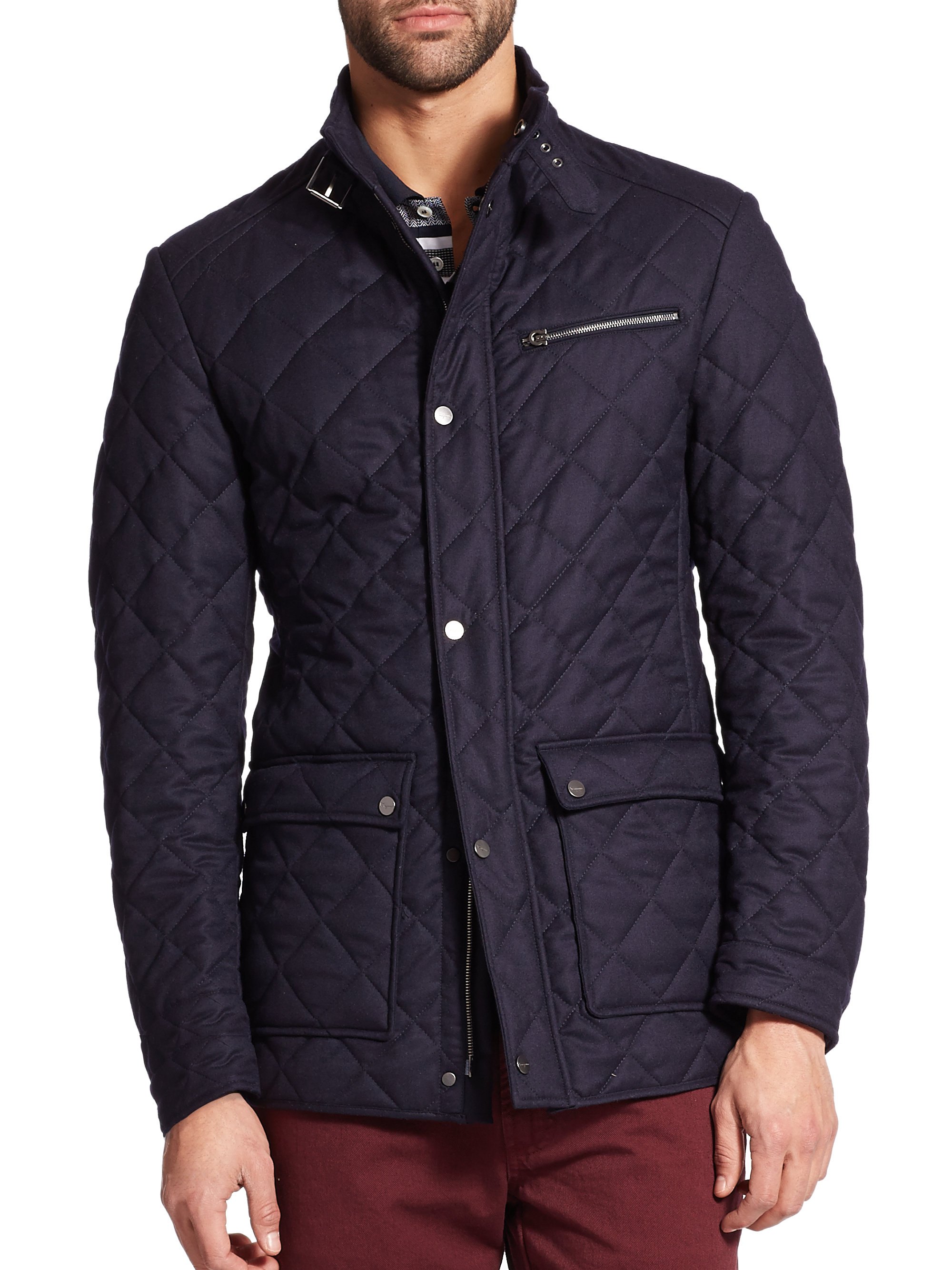 Quilted wool coat Clearance