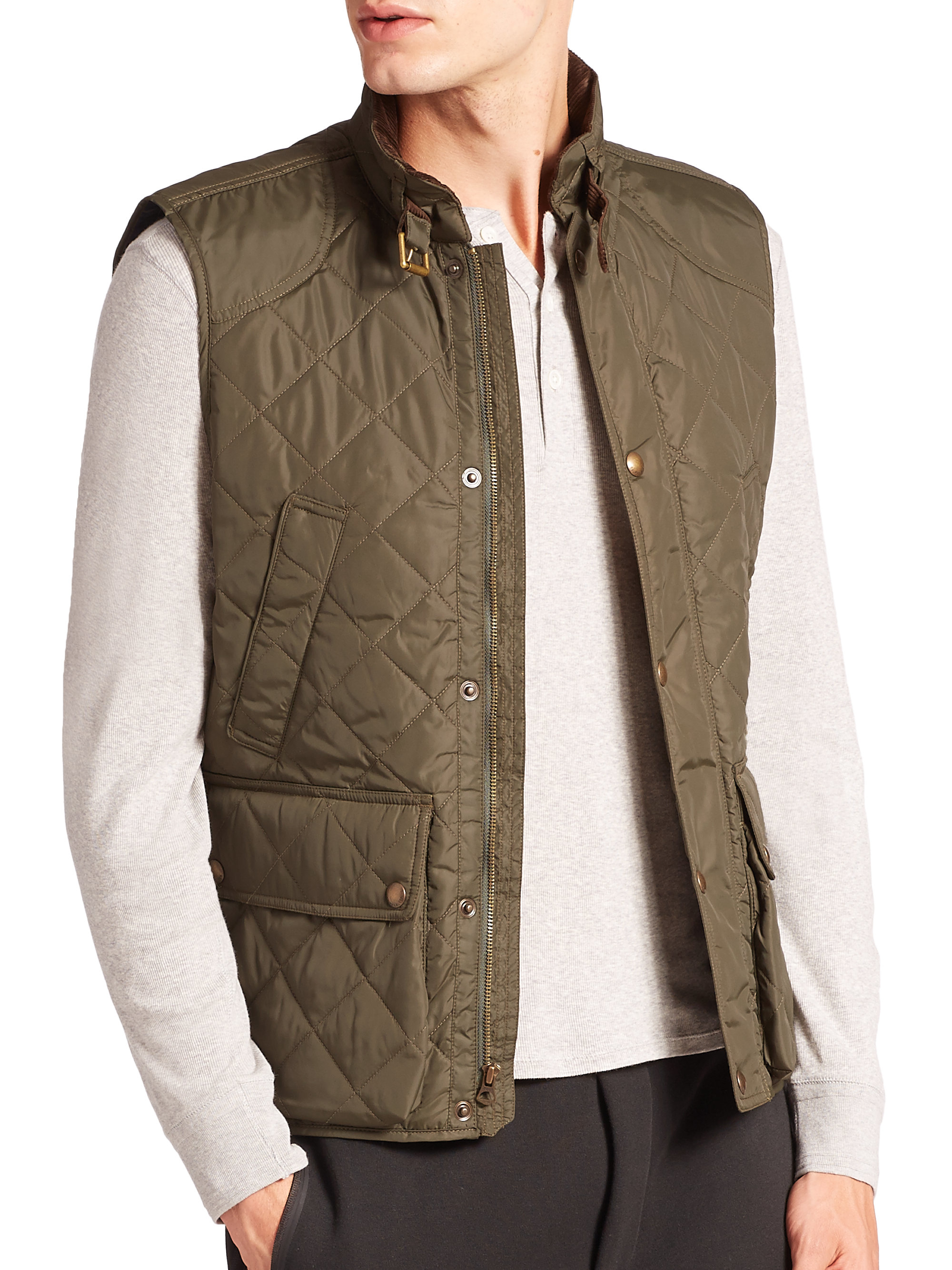 Polo Ralph Lauren Southbury Quilted Vest in Olive (Green) for Men Lyst