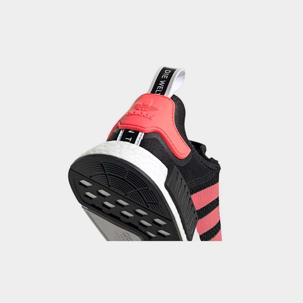 adidas NMD R1 Black Signal Pink White - FV9153