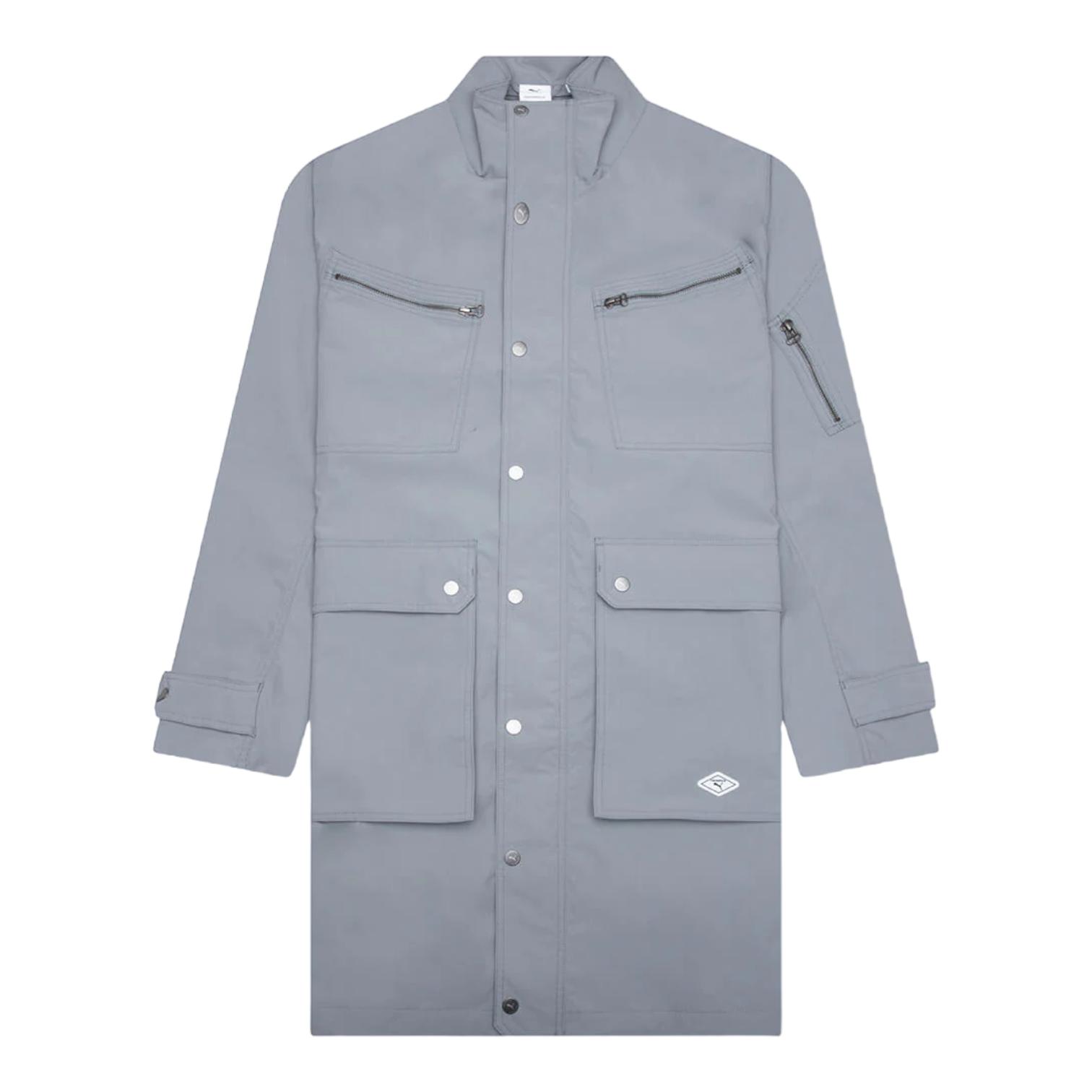 PUMA X Nanamica Woven Grey Coat 539851-85 in Blue for Men | Lyst