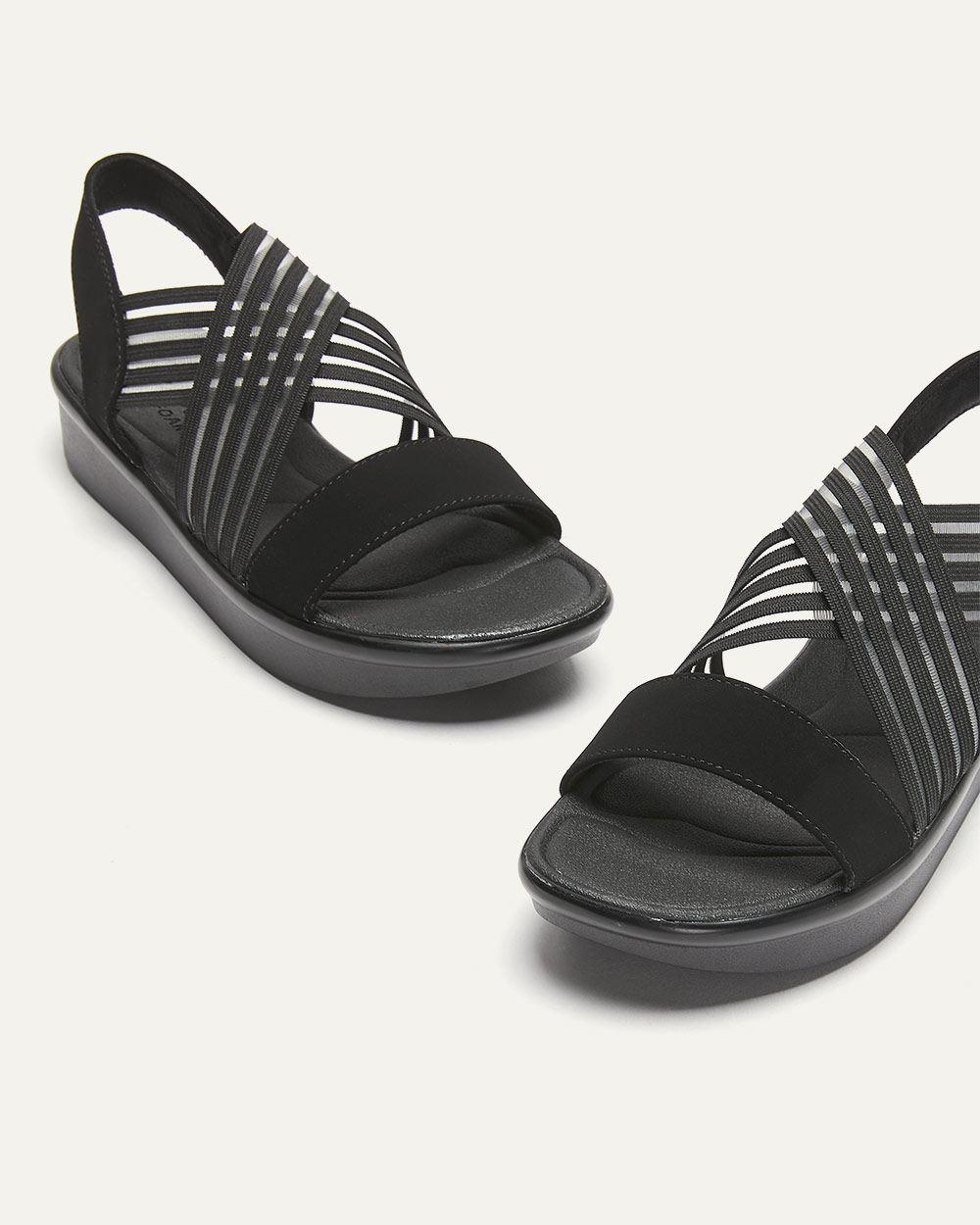 skechers bumblers stop & stare wedge sandal
