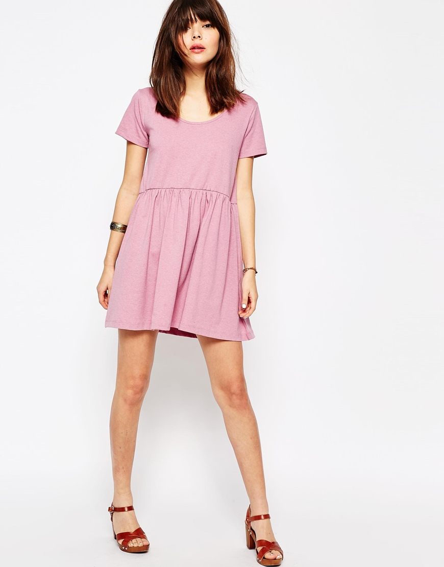 asos pink smock dress