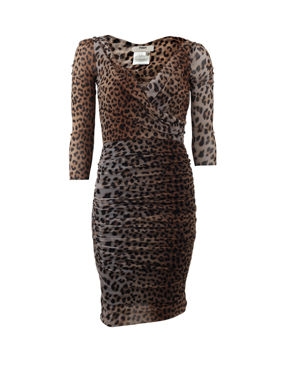 fuzzi leopard dress
