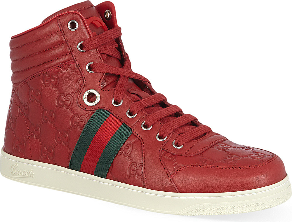 gucci mens shoes red