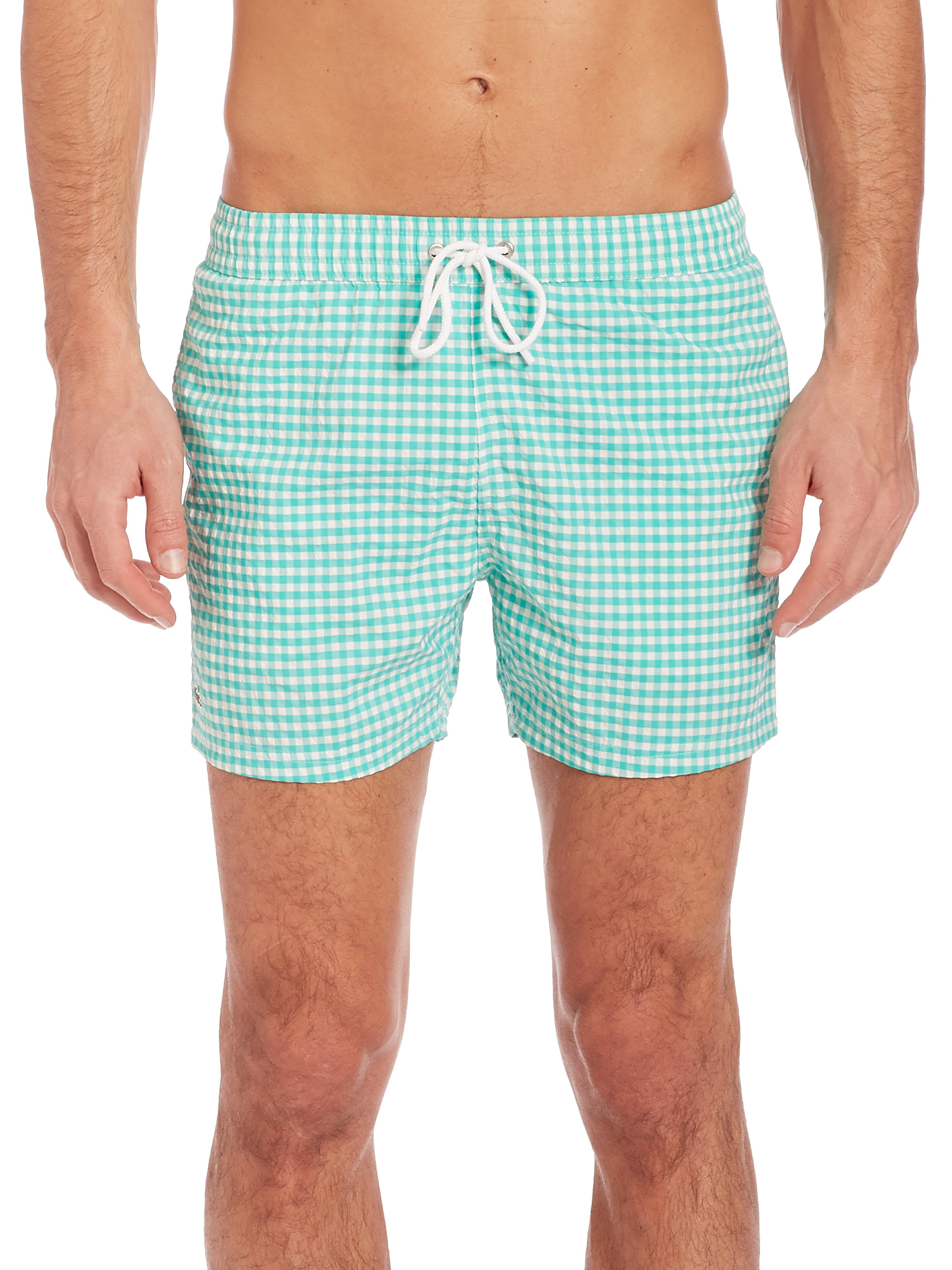 lacoste men's swim trunks