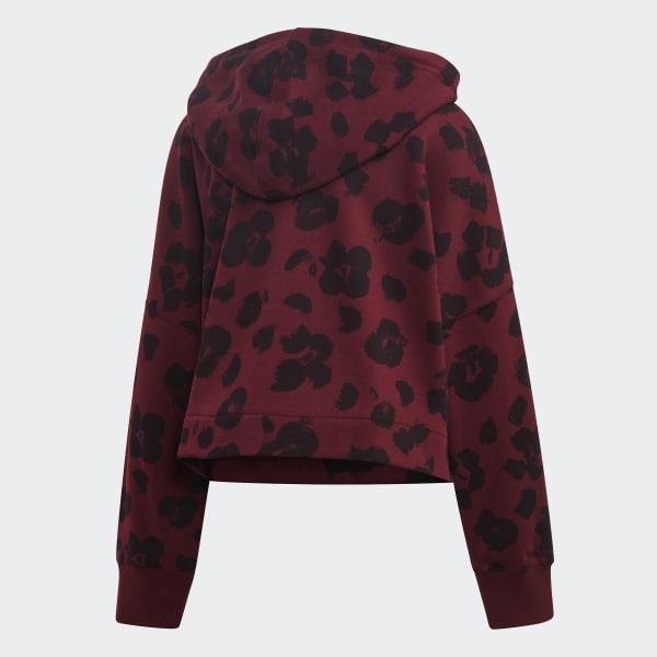 adidas Cotton Cropped Leopard-print 