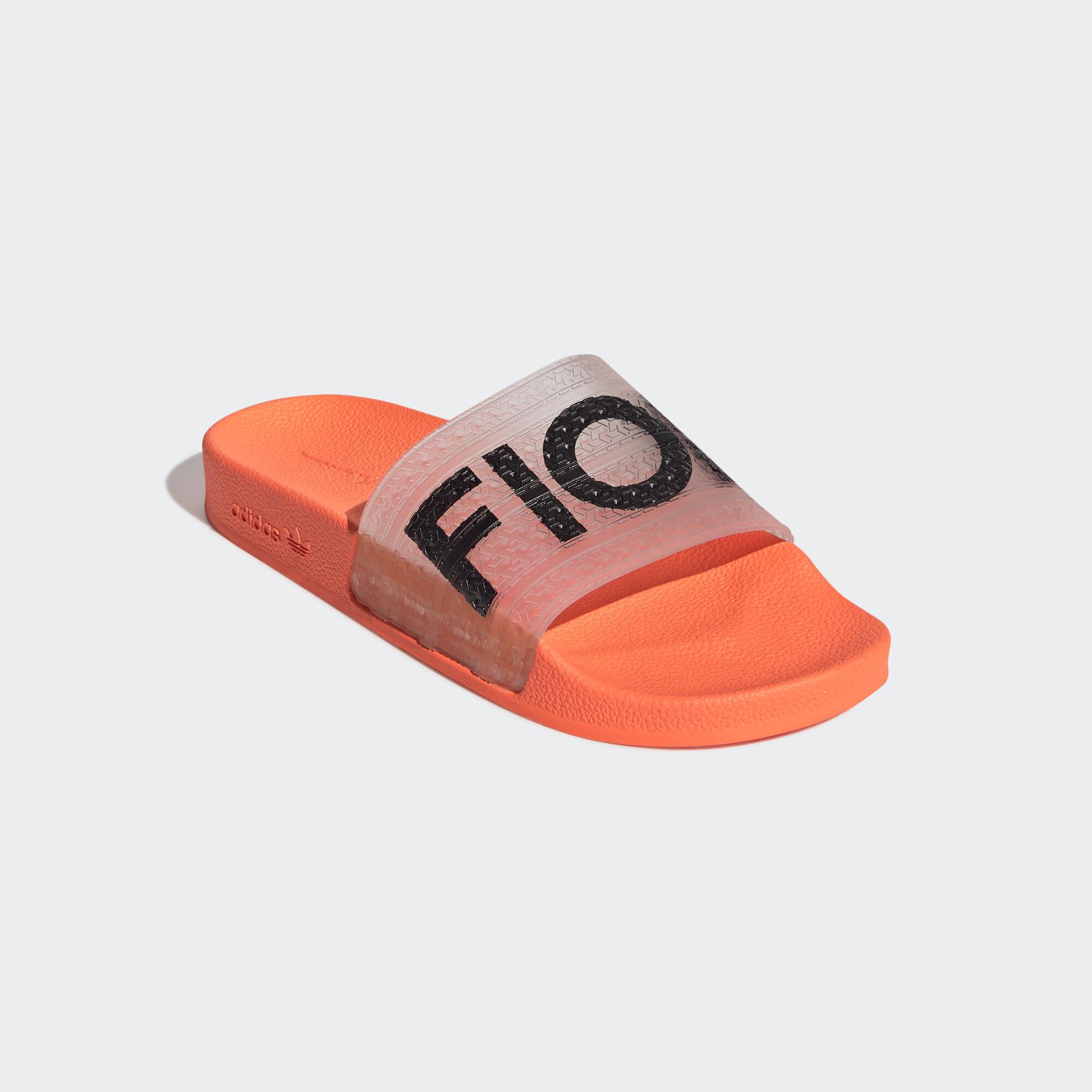 adidas Fiorucci Adilette Slides in Orange | Lyst UK