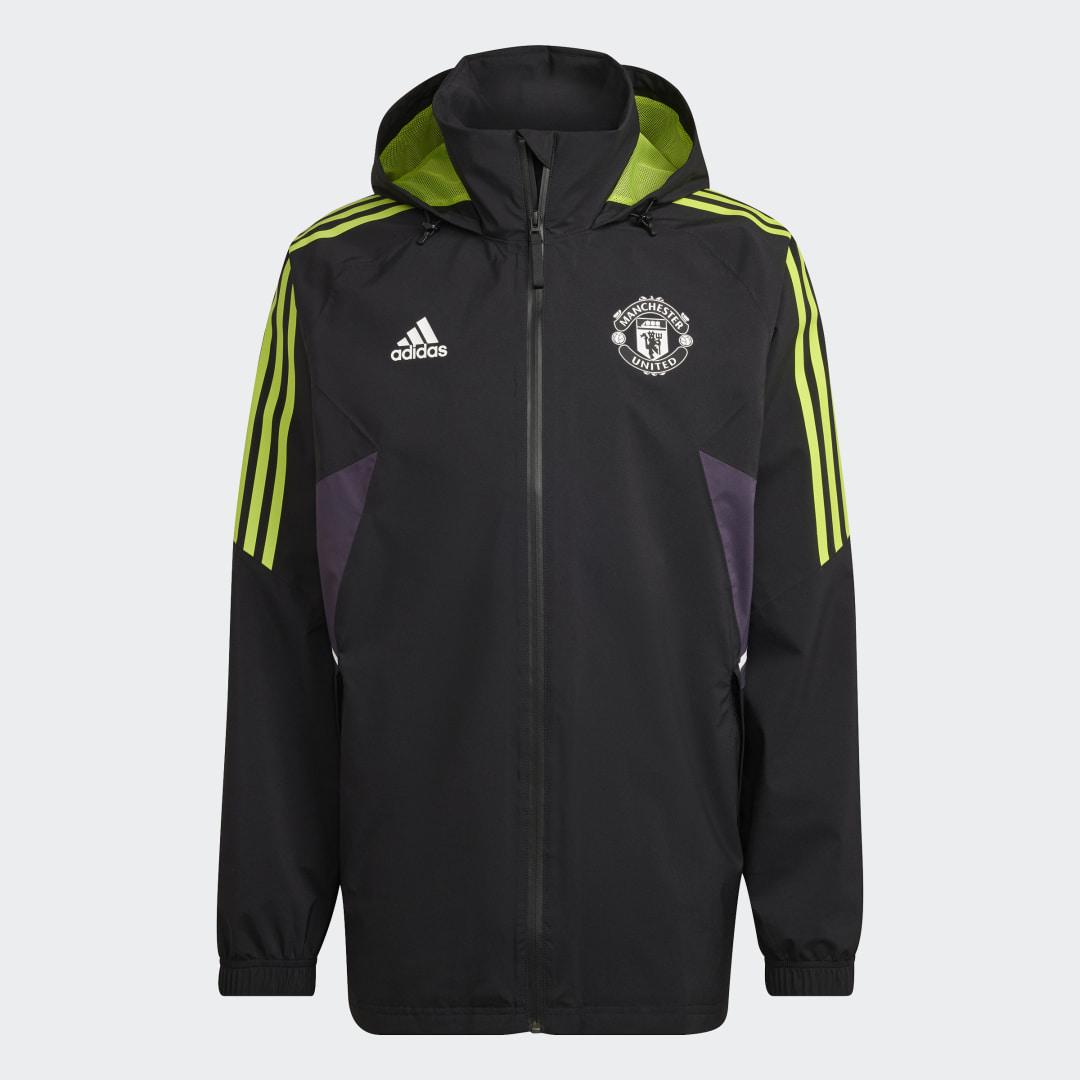 adidas Manchester United Condivo 22 Rain Jacket in Black for Men Lyst UK
