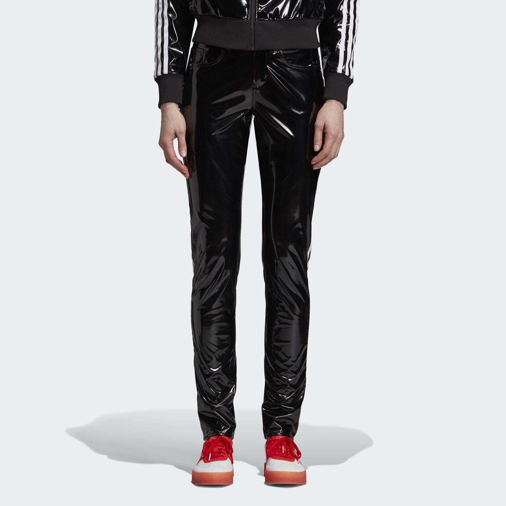 adidas leather track pants
