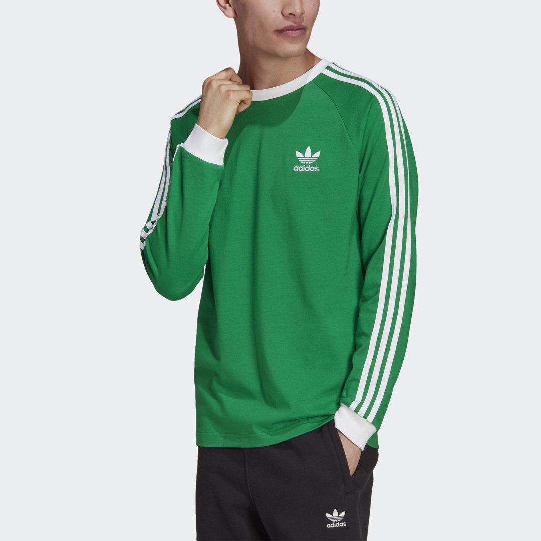 Camiseta manga larga Adicolor Classics 3 bandas adidas de Algodón de color  Verde para hombre | Lyst