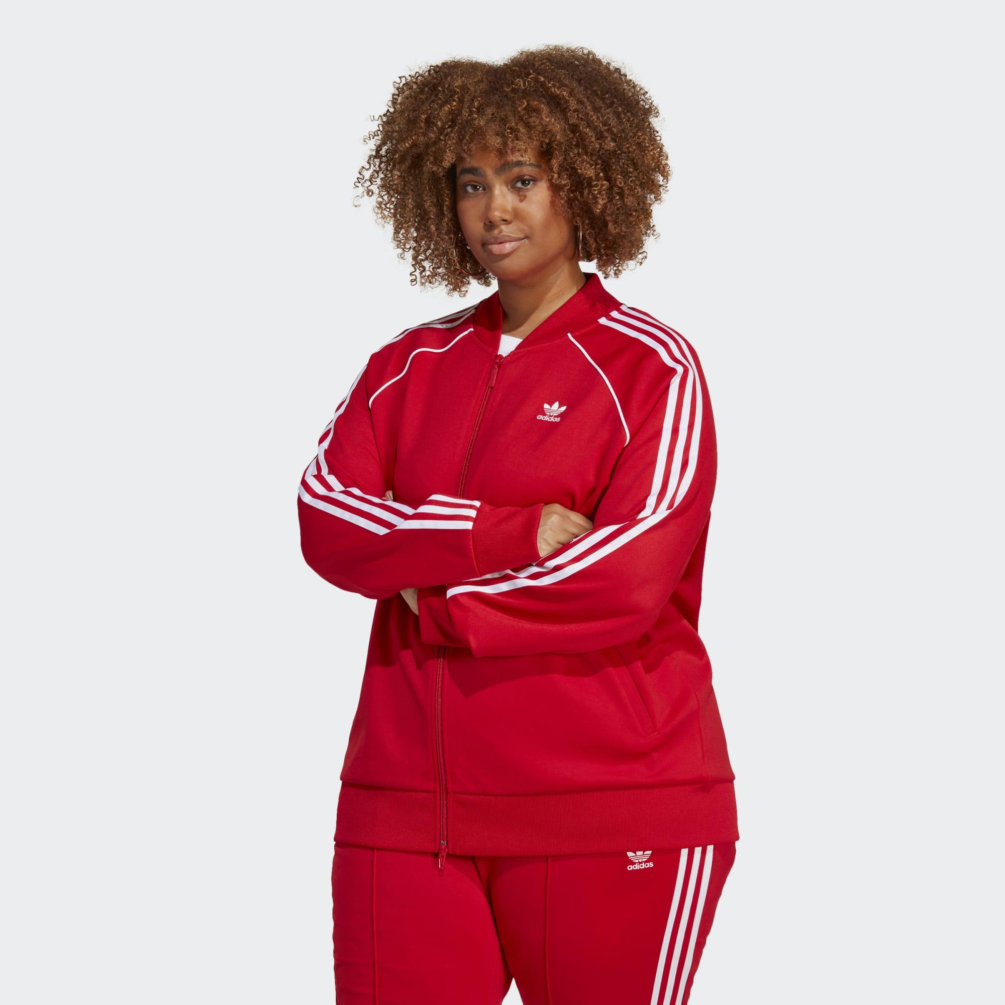 adidas Adicolor Classics Sst Track Top (plus Size) in Red | Lyst UK