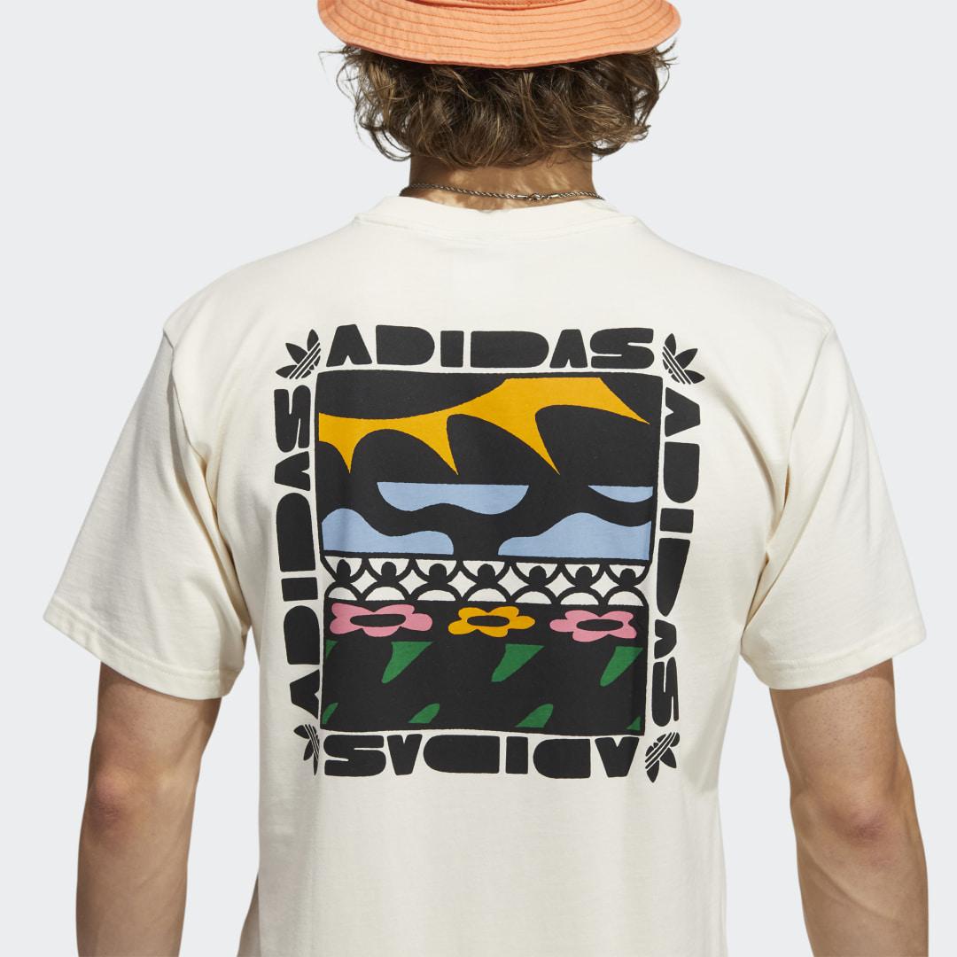 adidas Katoen Trefoil Bloom T-shirt in 