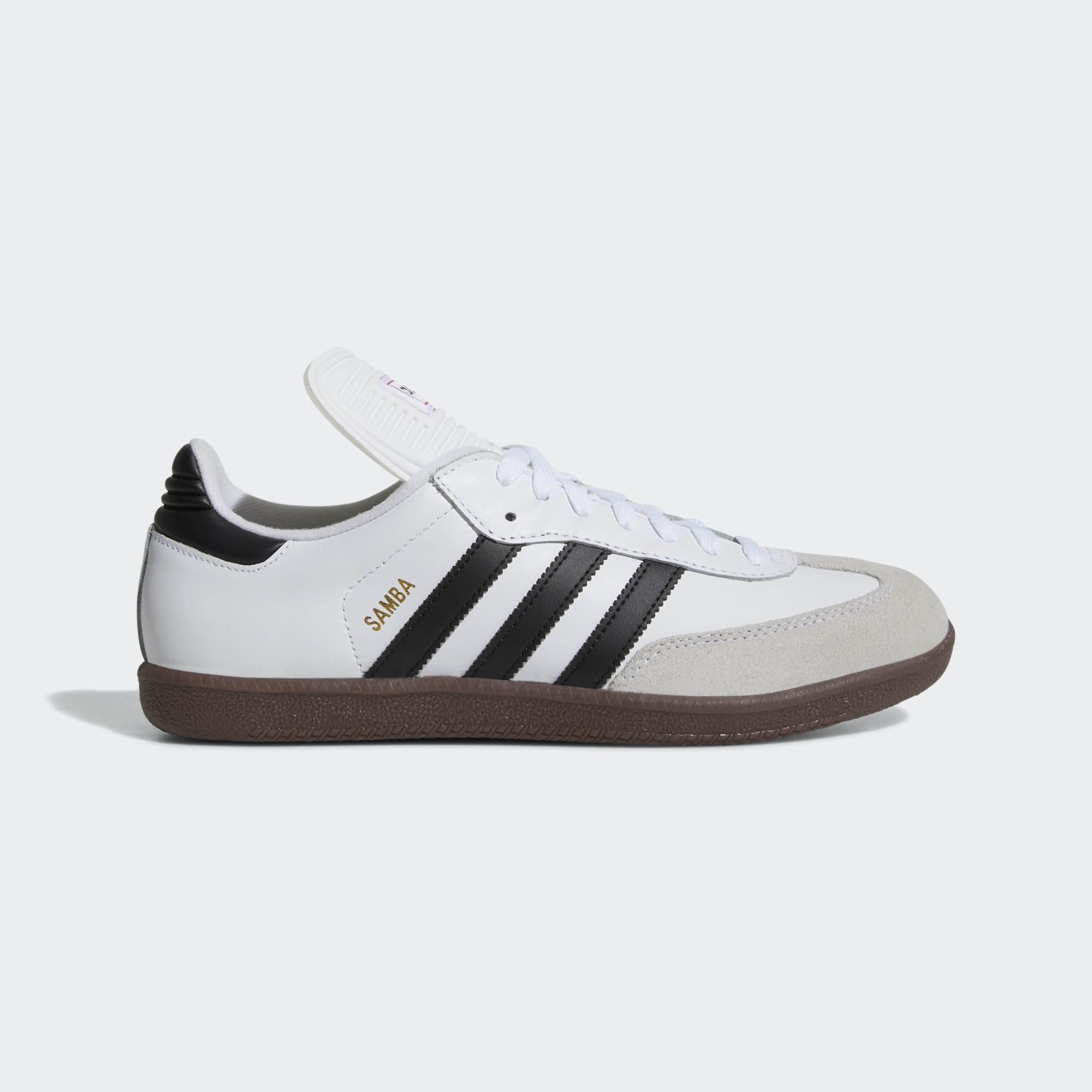 White adidas sneakers cheap with black stripes