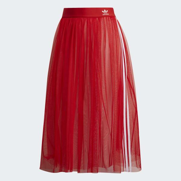 adidas Tulle Skirt in Red - Lyst