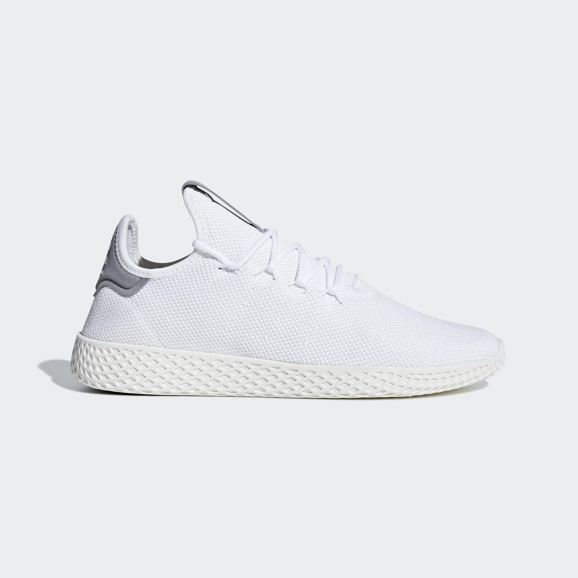 adidas Lace Pharrell Williams Tennis Hu Shoes in White Grey (White) - Lyst