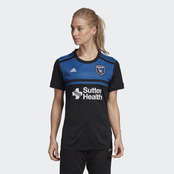 adidas Synthetic San Jose Earthquakes Home Jersey in Black Lyst