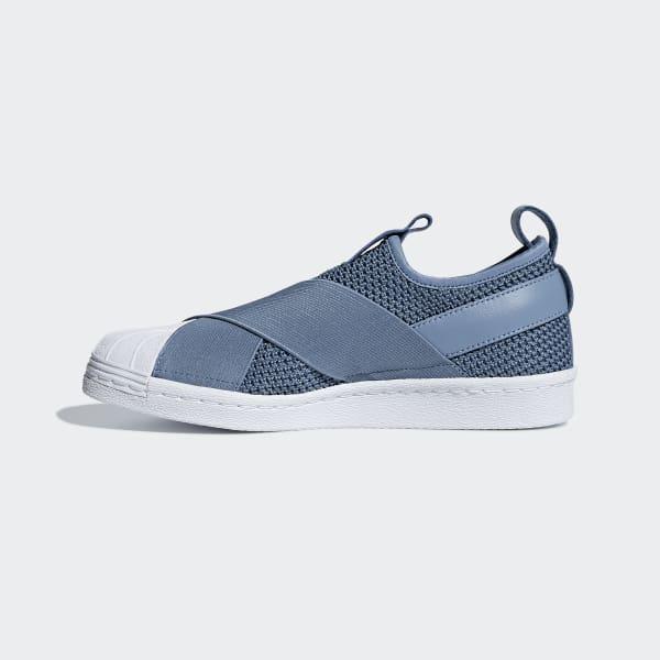 superstar slip on Blue