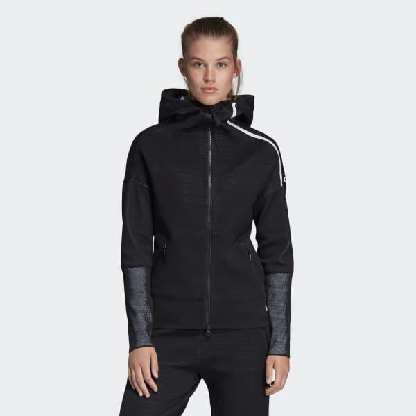 Adidas Synthetic Z N E Parley Hoodie In Black Lyst
