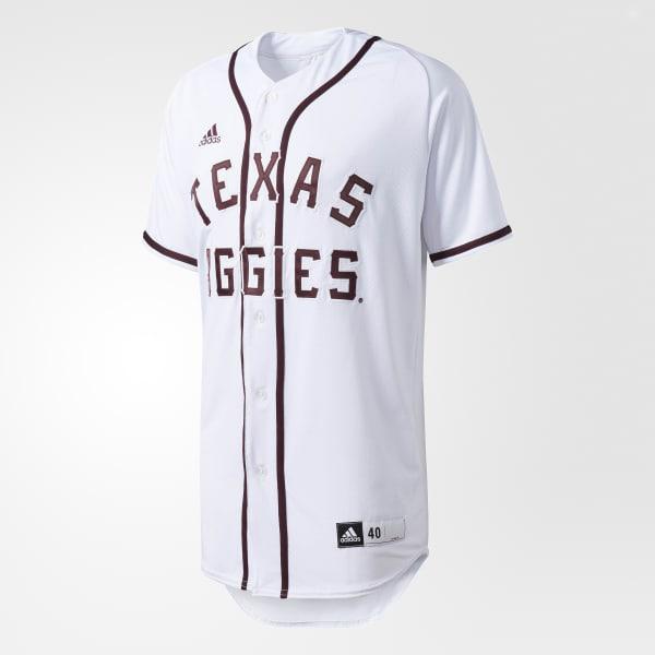 adidas Synthetic Aggies Authentic Baseball Jersey in White for Men Lyst
