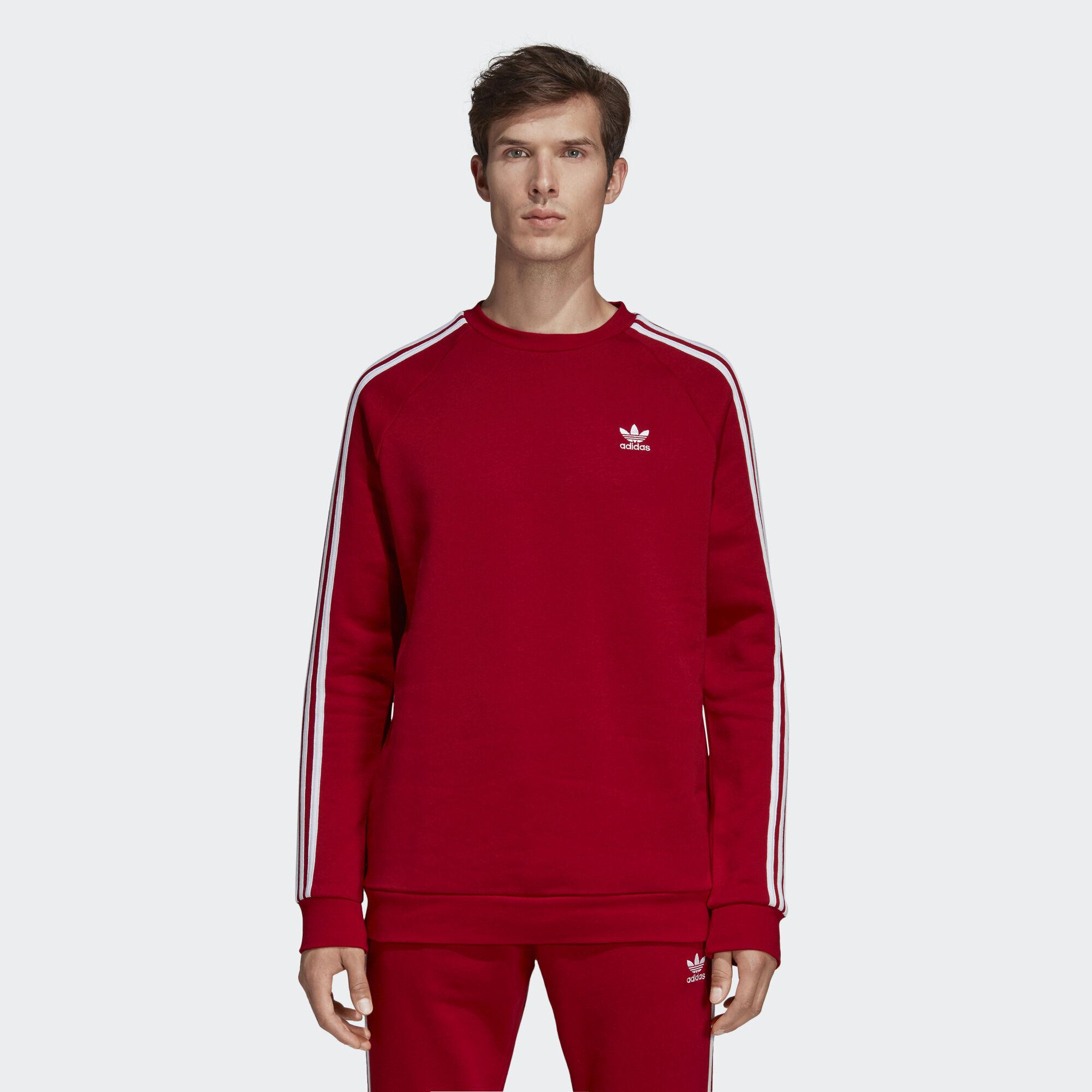 Originals Hombre | Sudadera cuello redondo 3 bandas Dark Green | Adidas ·  Elya Events