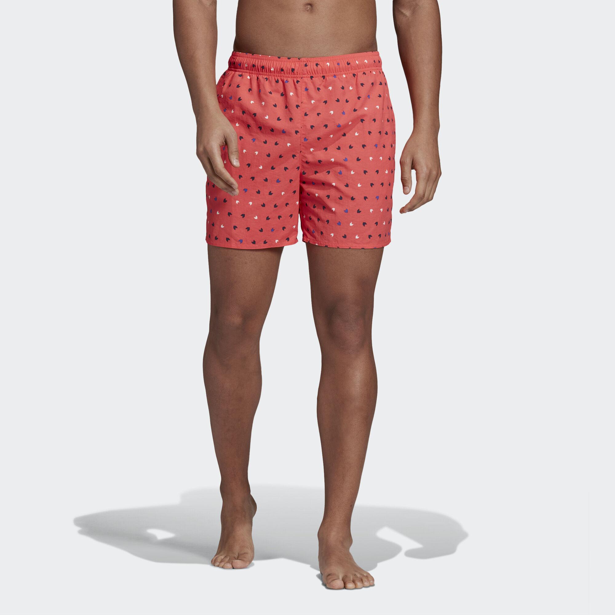 adidas allover print swim shorts