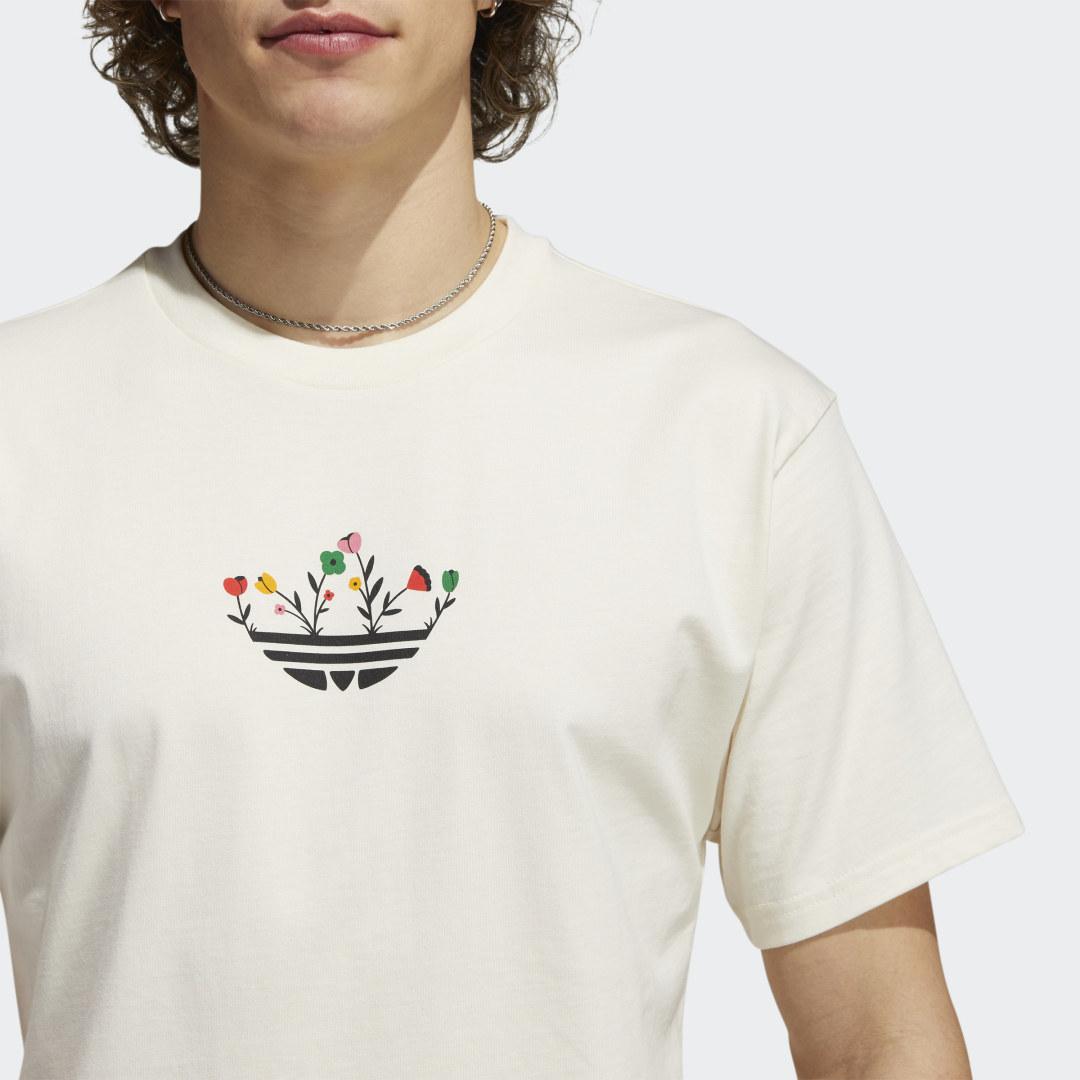 adidas Trefoil Bloom T-Shirt in Weiß für Herren | Lyst DE