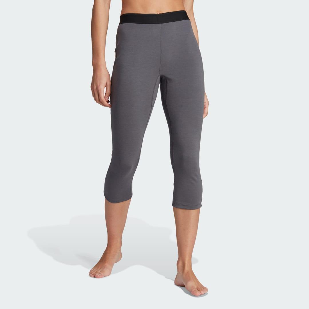 Leggings corti da allenamento Essentials 3-Stripes High-Waisted