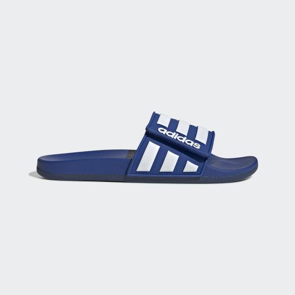 adidas Synthetic Adilette Comfort Adjustable Slides in Blue for Men - Lyst