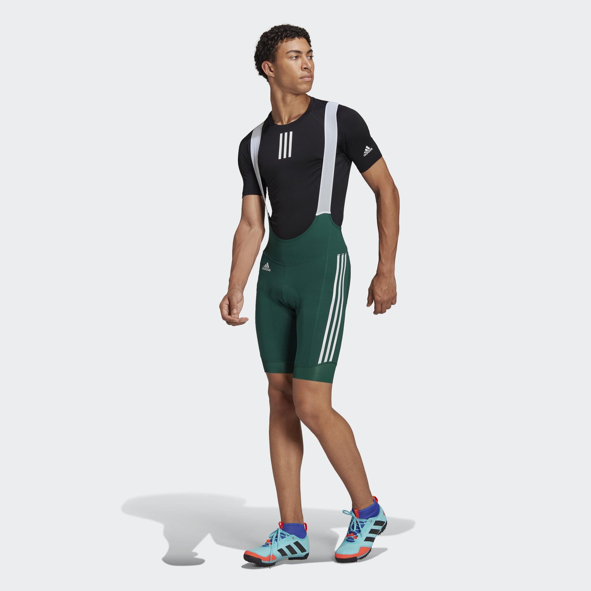 adidas The Padded Cycling Bib Shorts in Green for Men | Lyst UK